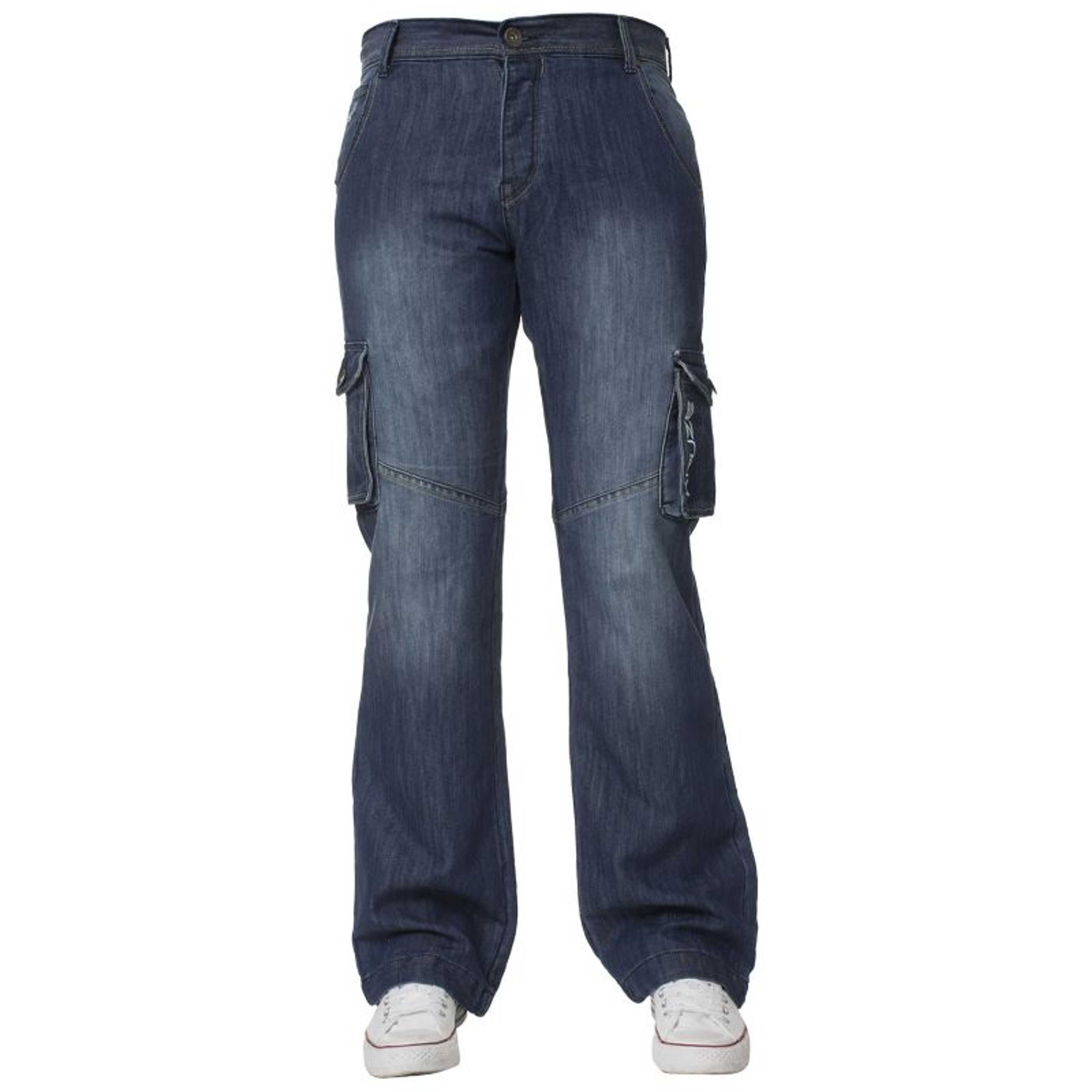 Rubahas Men’s Multi Pocket Denim Jeans Pant in Blue Color