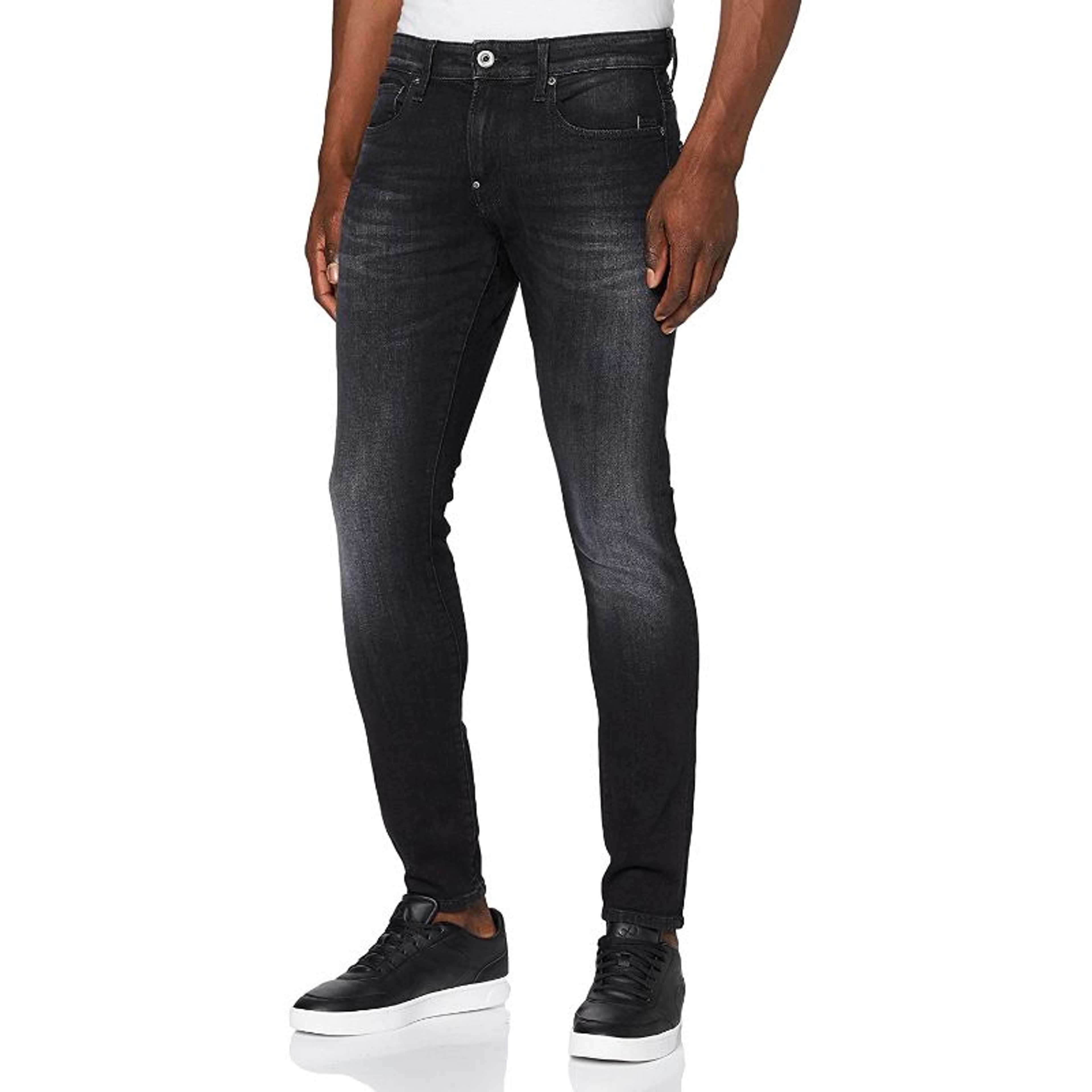 Rubahas Men’s Slim Fit Denim Jeans Pant in Black Color
