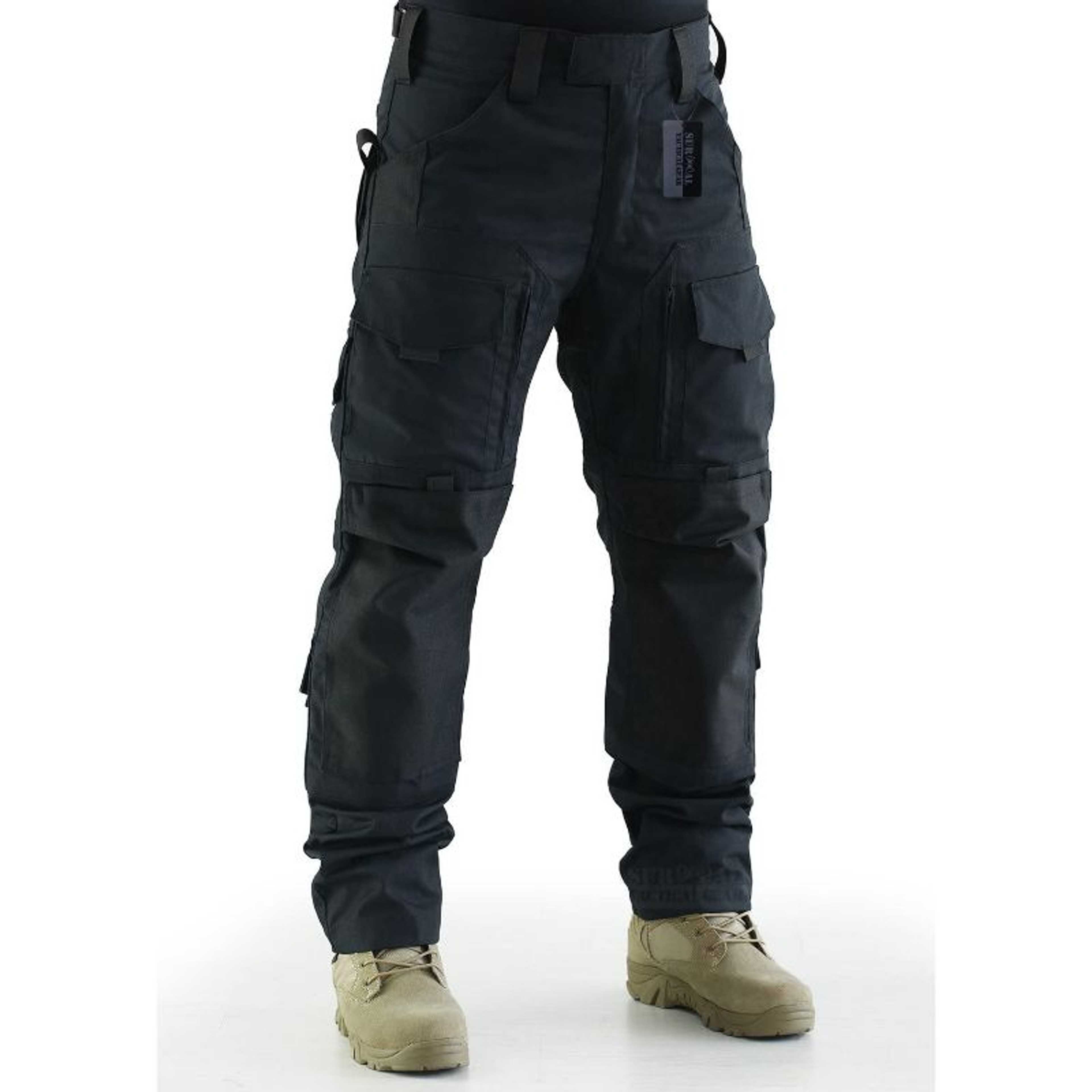 Black Color Men’s Multi Pocket Cargo Smart Fit Pant