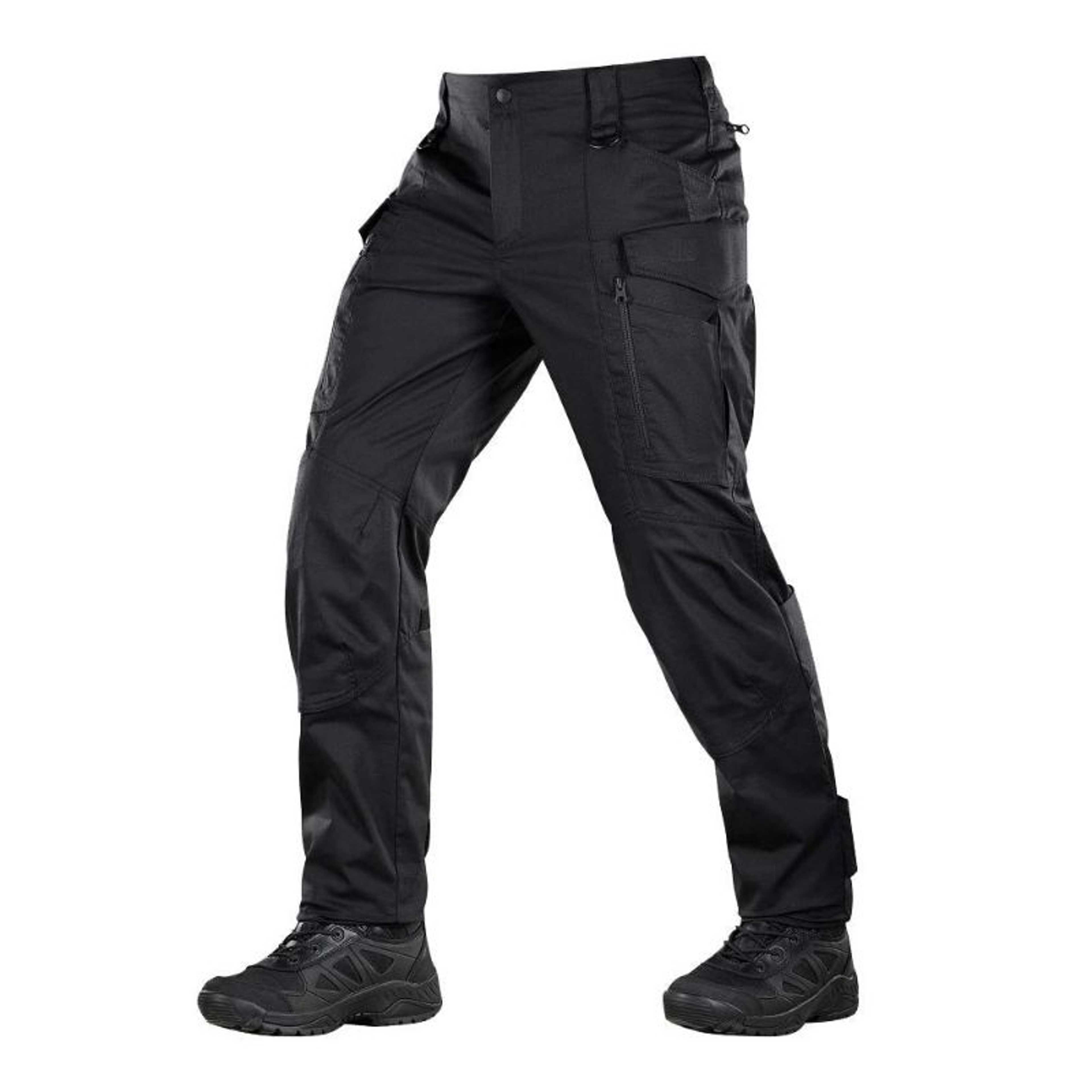 Black Color Mens Cargo Trousers Multi Pocket Pants Jeans