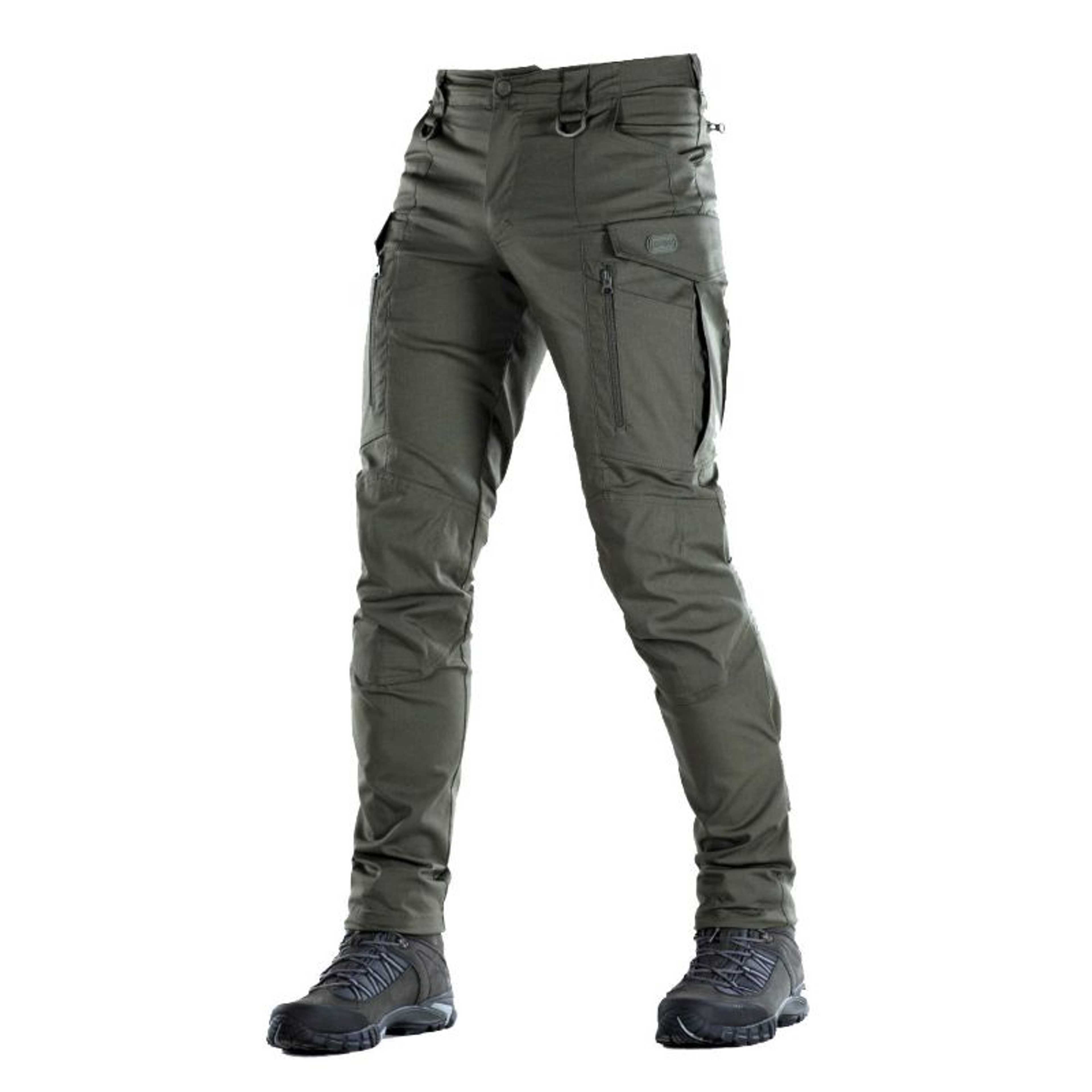Olive Color Mens Cargo Trousers Multi Pocket Pants Jeans