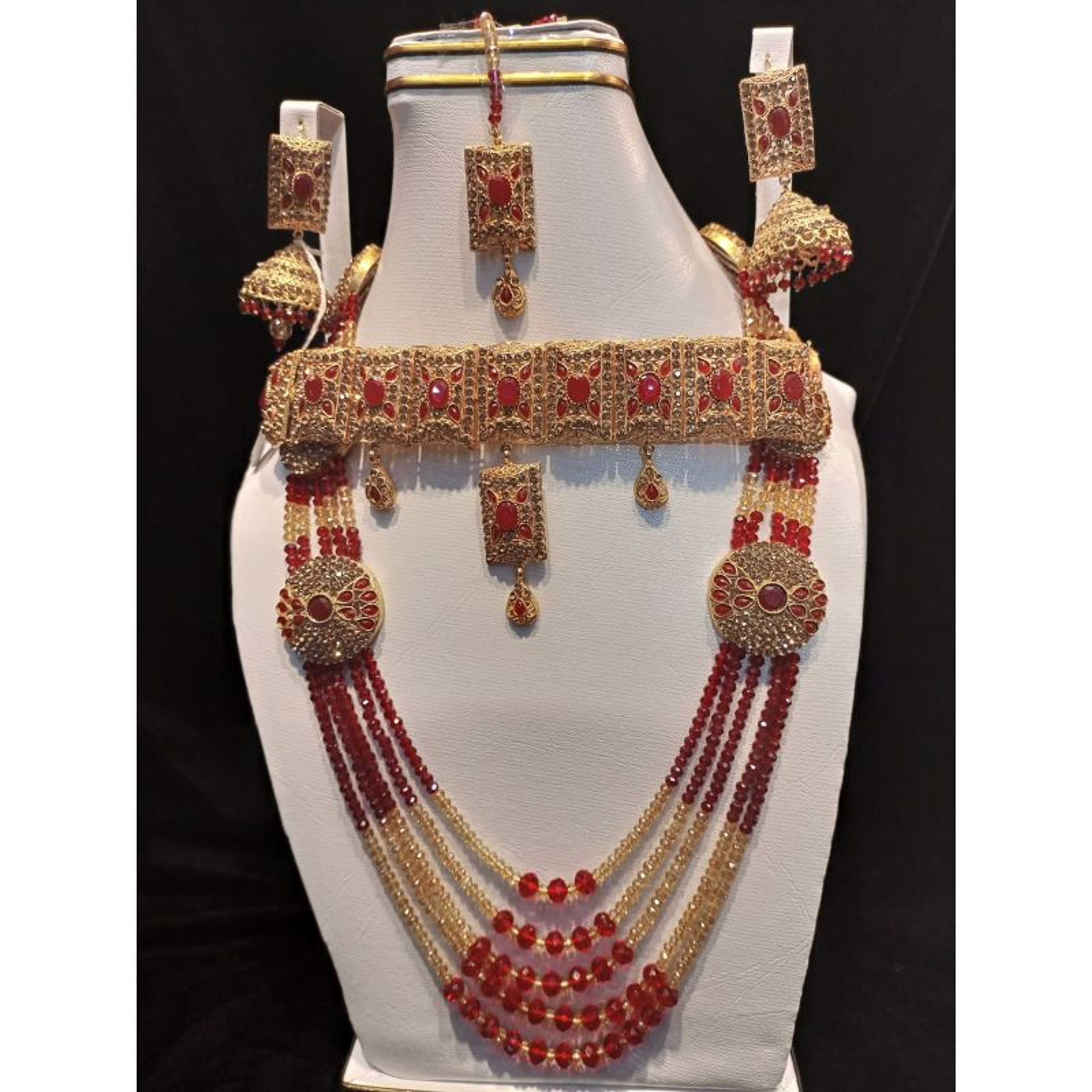Red And White Bridal Set 