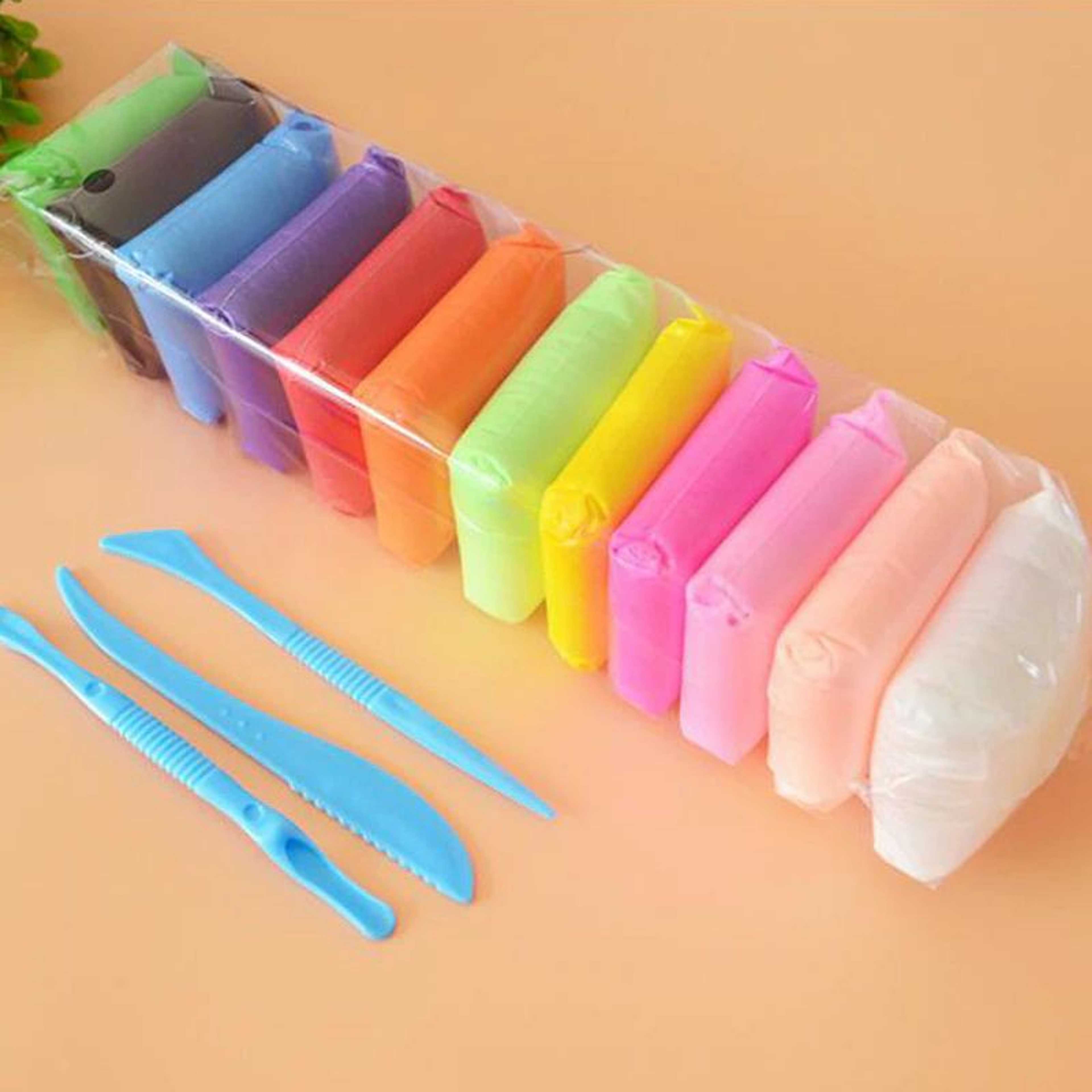 Clay Light Plasticine Clay Air Dry Playdough DIY Soft Playdough Creative Toys For Kids 12pcs/set