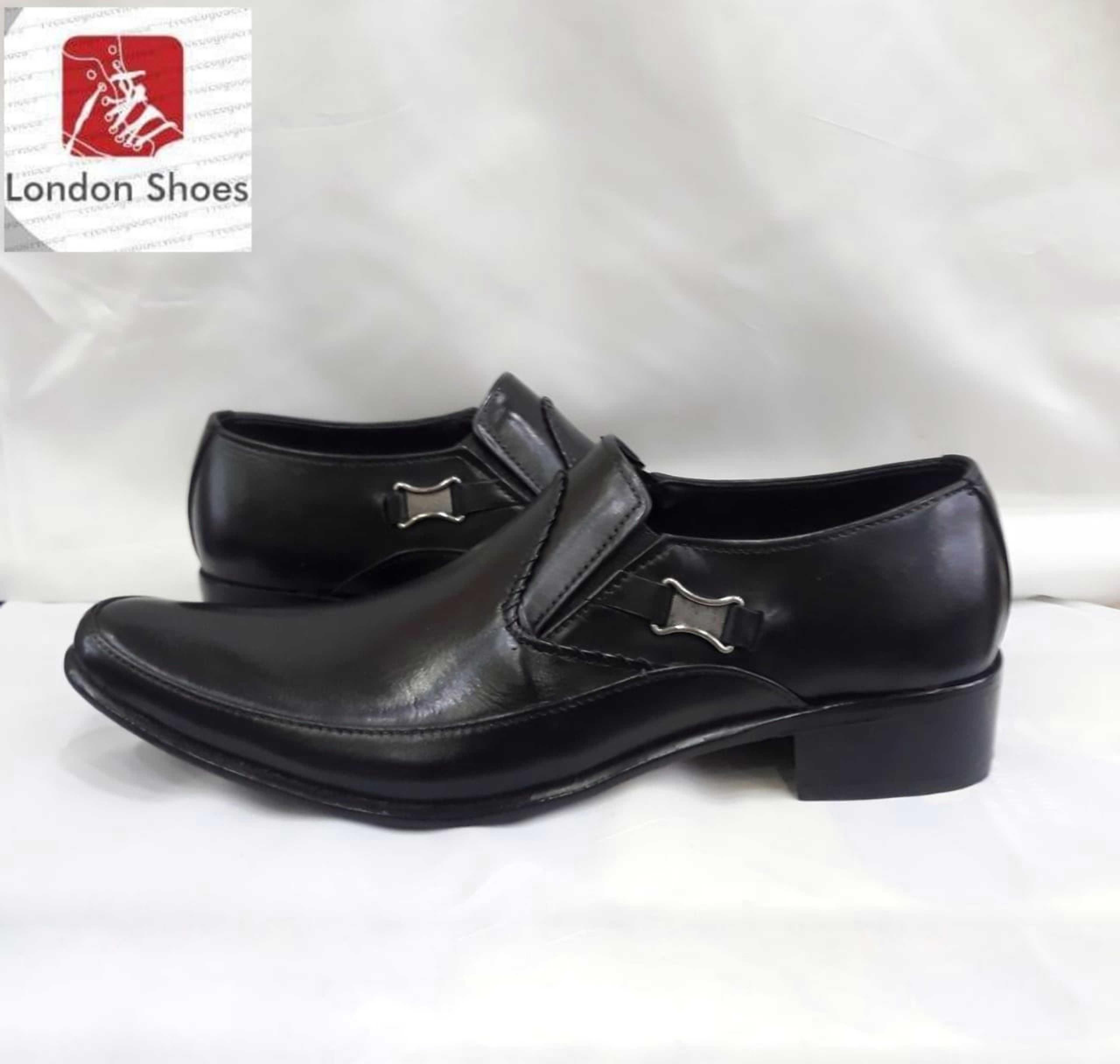 Formal  Dress Leather Shoes With Side Buckle 