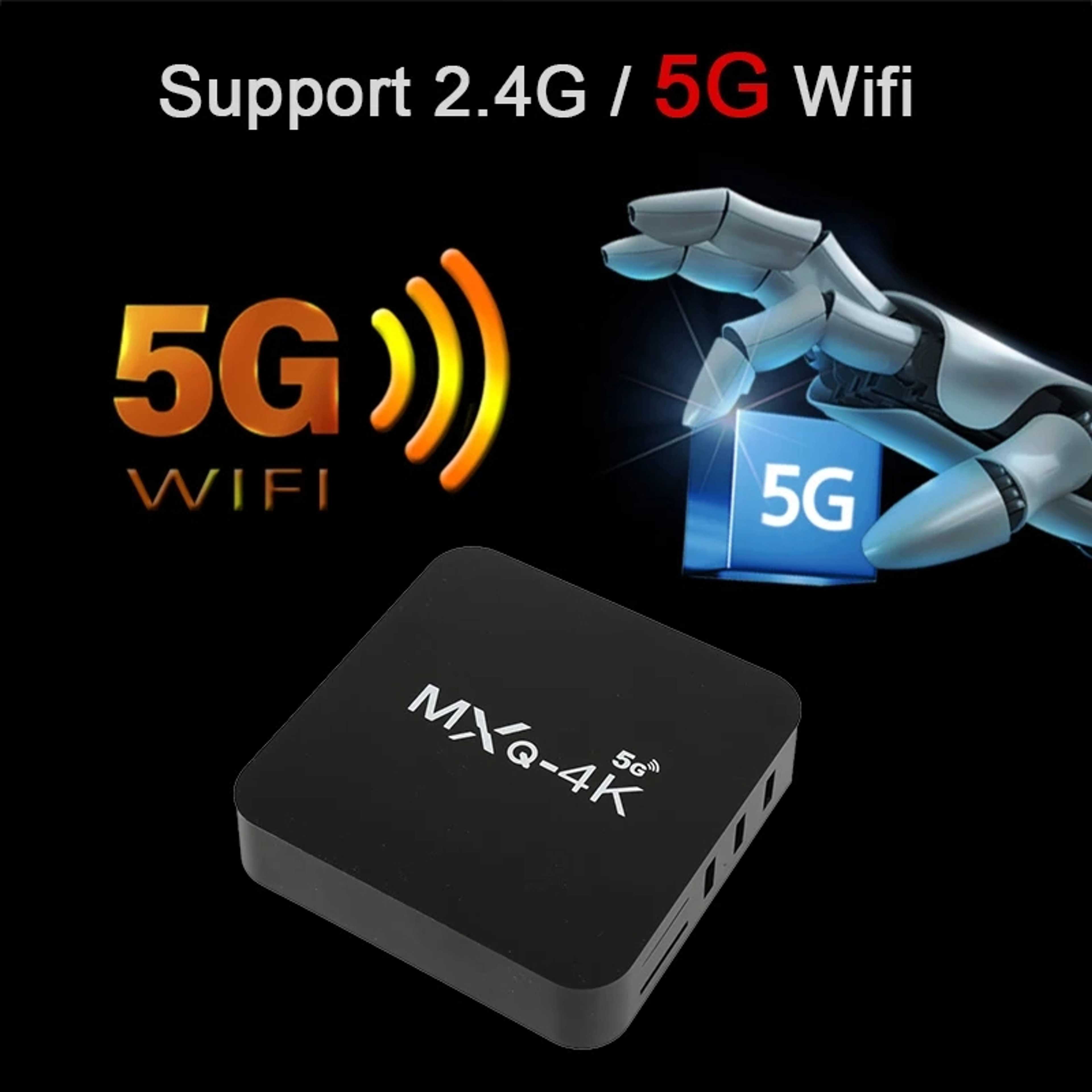 MXQ-4K 5G WiFi TV Box - Support 2.4G