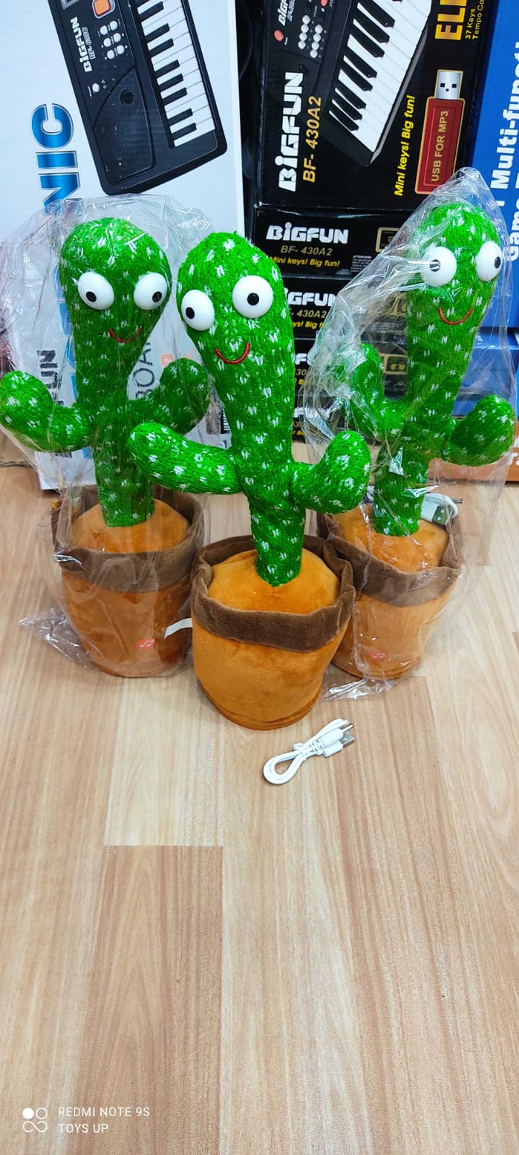 B/O CHARGABLE  DANCING CACTUS W/REPEATING+RECORDING,LIGHING,SOUND,USB.