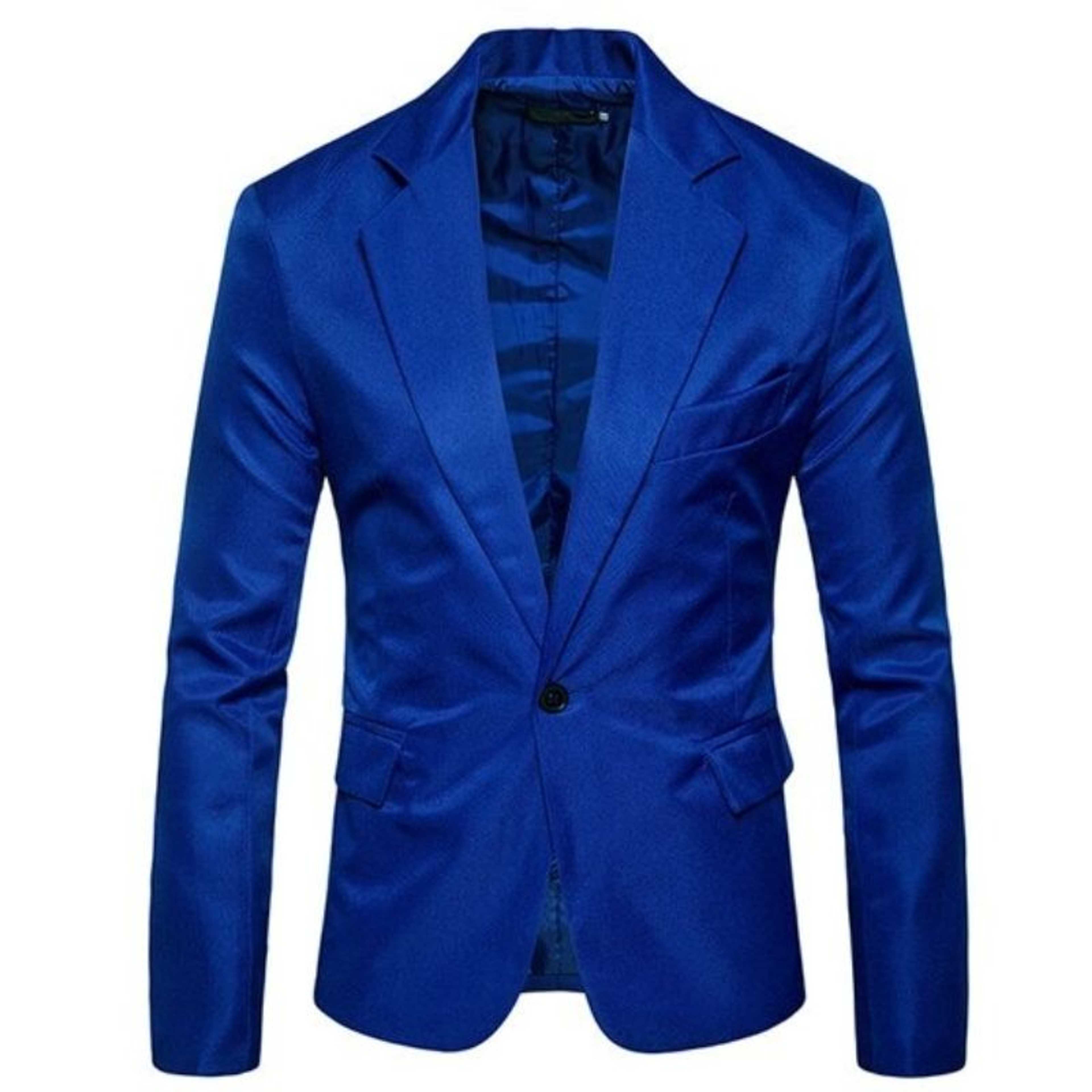 Electric Blue Blazer For Mens