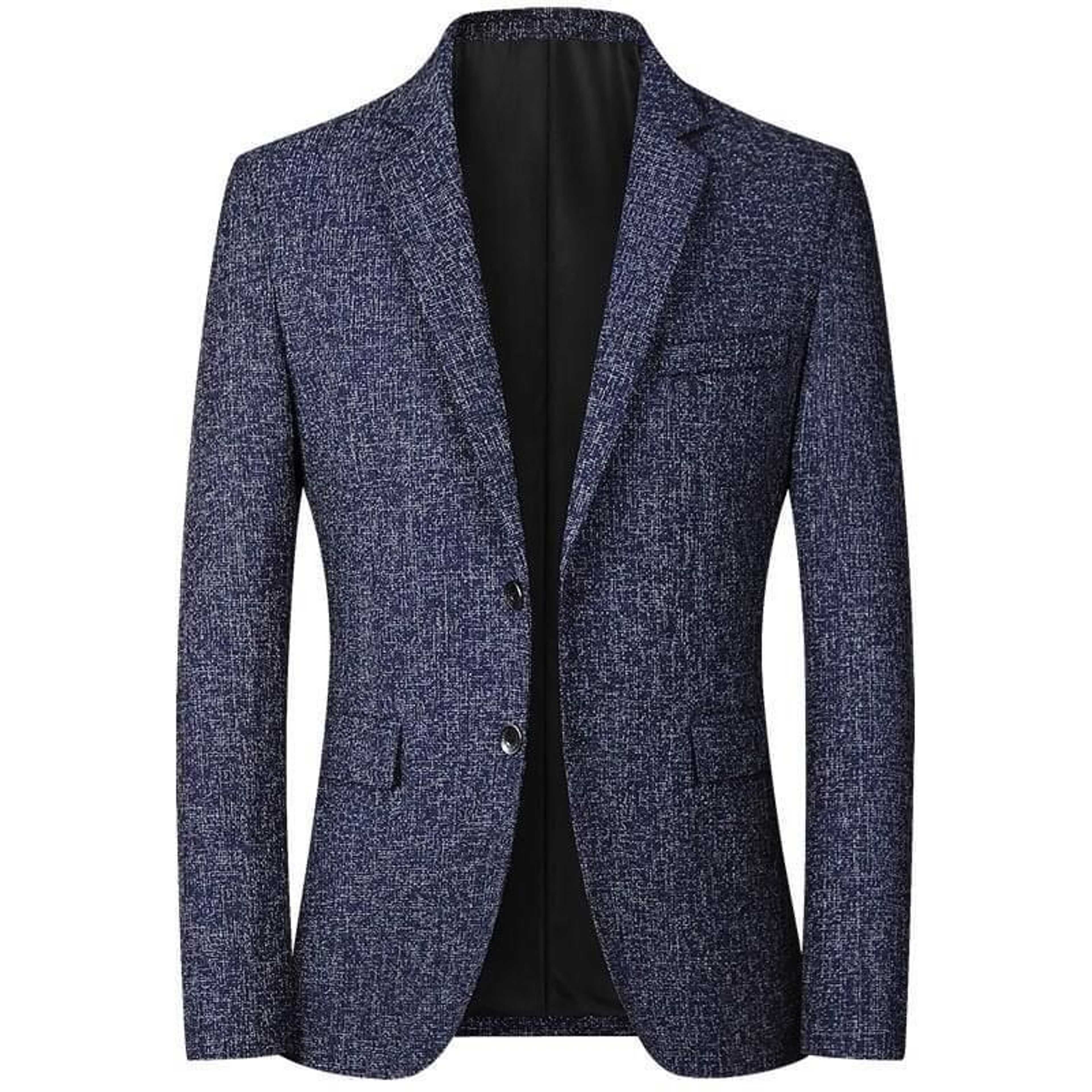 Grey Blue Two Tone Slimfit Blazer For Mens