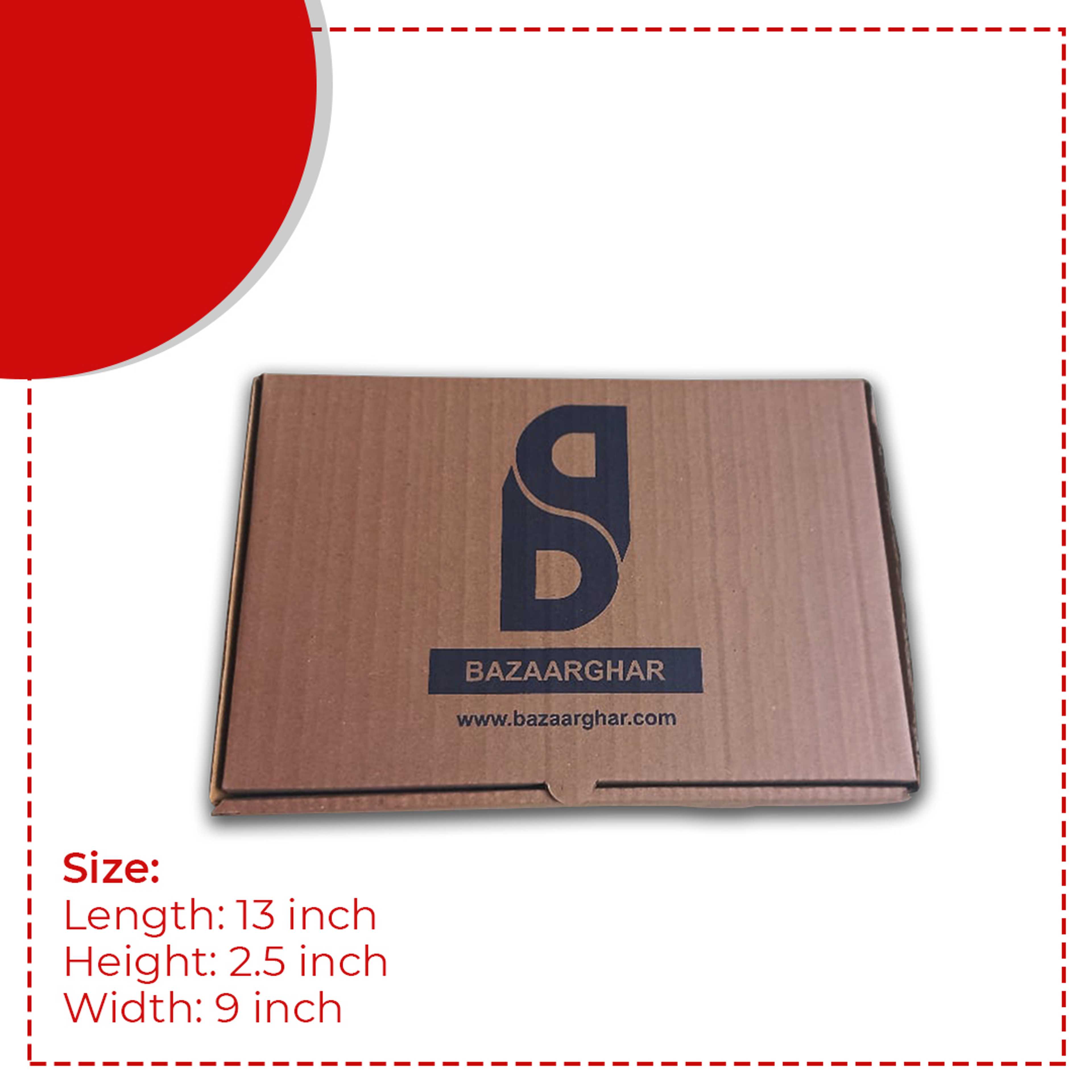 Pack of 10 Boxes - 13x2.5x9 inches - Bazaarghar Packaging Material