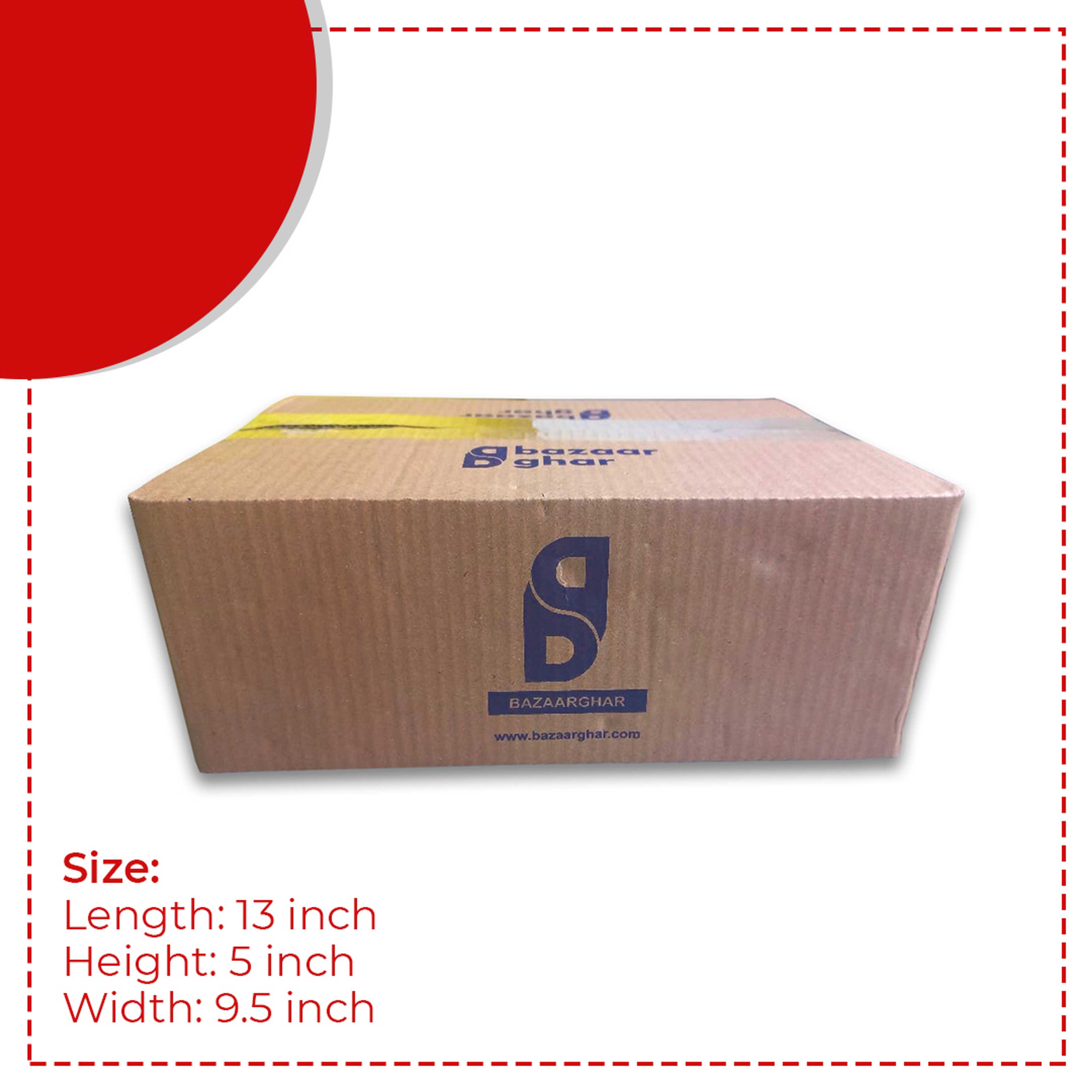 Pack of 10 Boxes - 13x5x9.5 inches - Bazaarghar Packaging Material