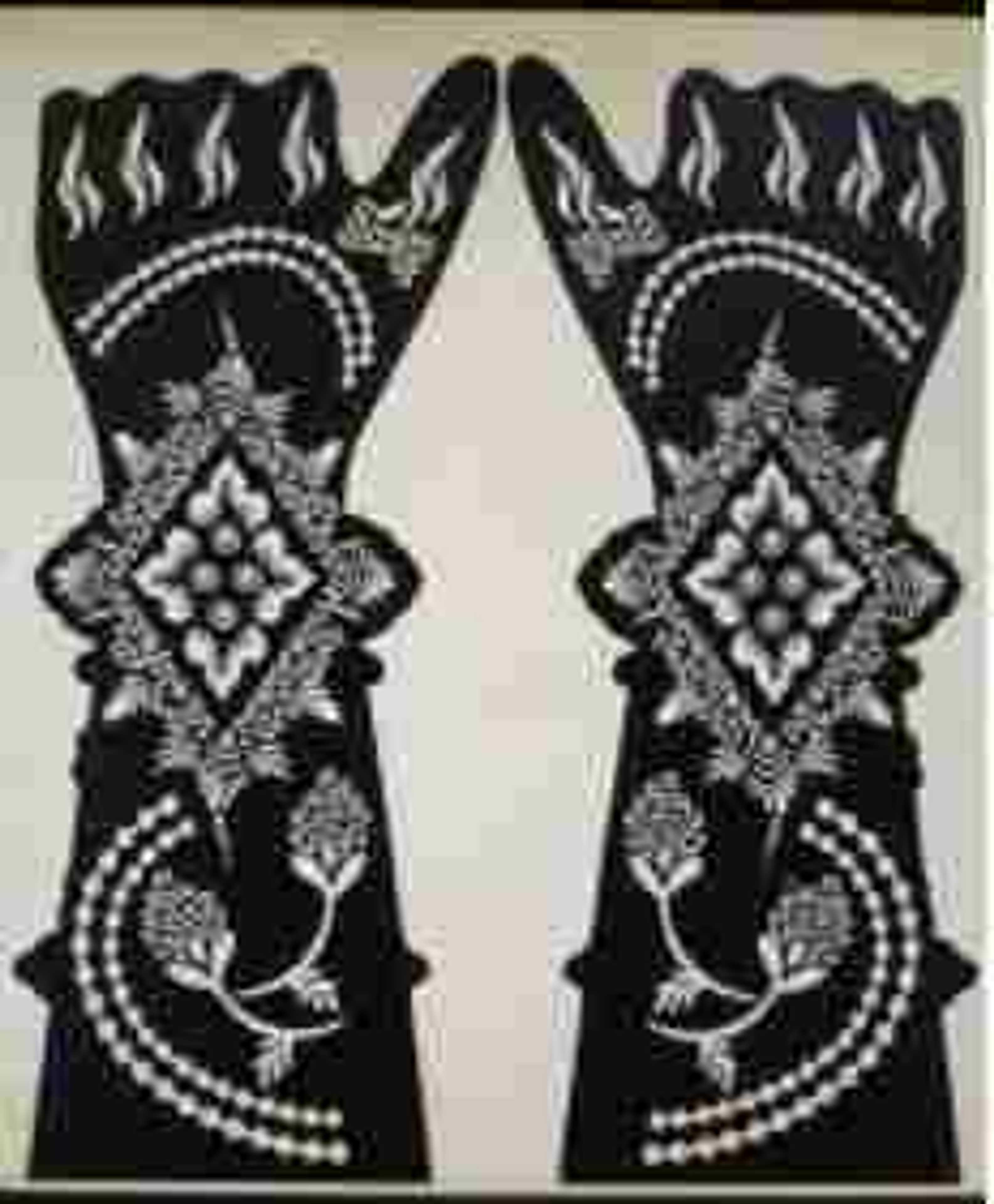 Mehndi Stickers Pack of Two Full Hands  - Product Main Image