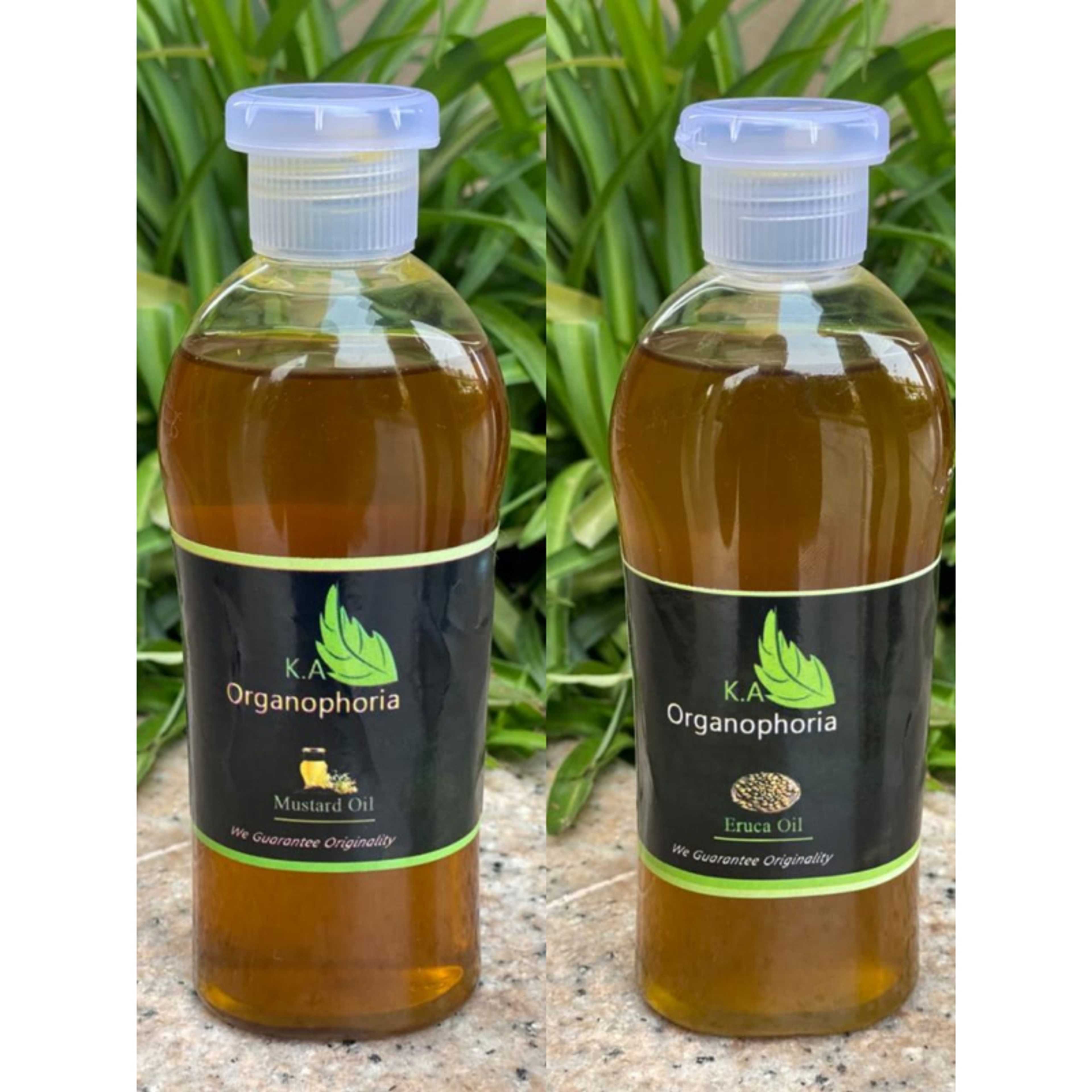 100% Organic & Unprocessed Oil  200ml Pack of 2 Oils (Mustard"Sarsoun" & Eruca"Taramira" Oil)