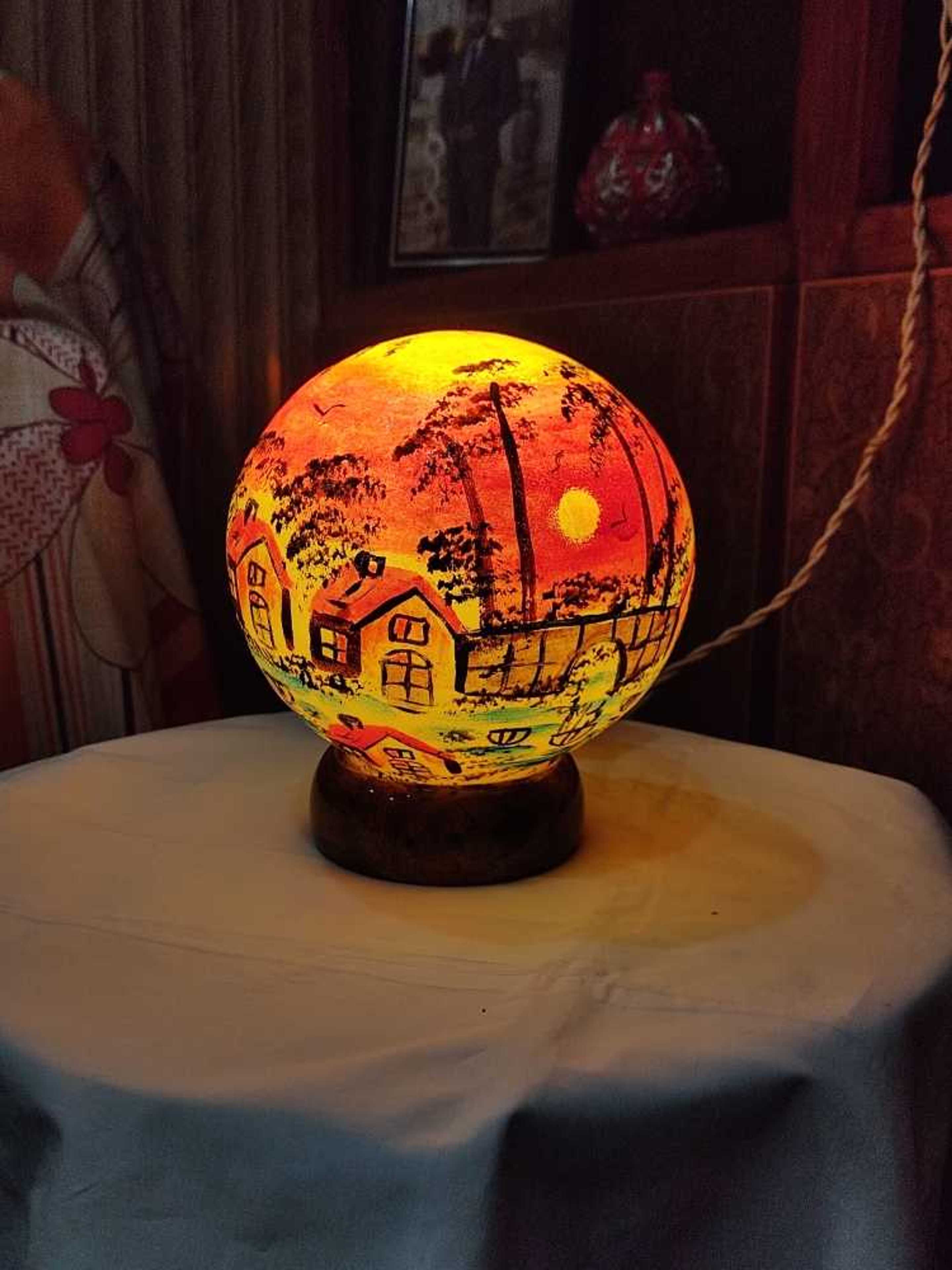 Village Culture globe lamp 8 inches
