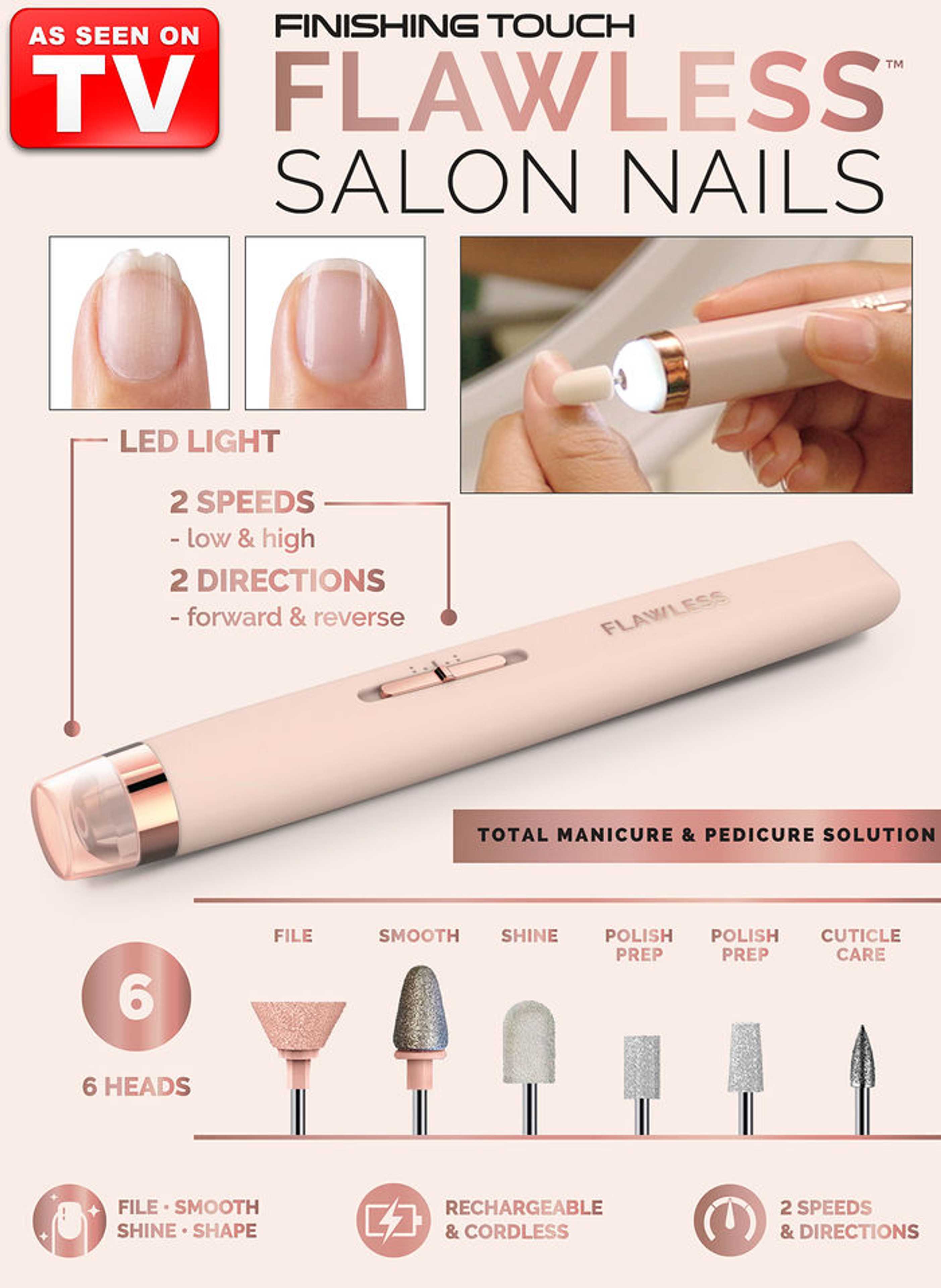 FLAWLESS SALON NAILS FINISHING TOUCH (RECHARGEABLE) - Product Main Image