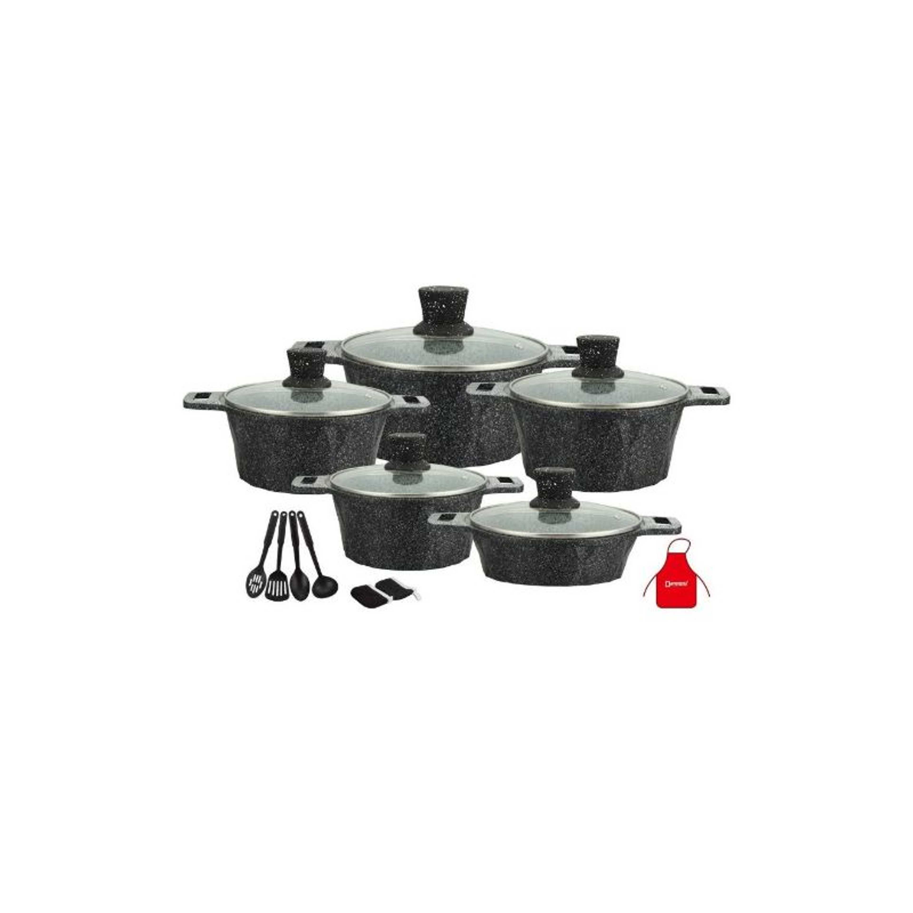 Granite Cooking Pot Set With Kitchen Tools 17