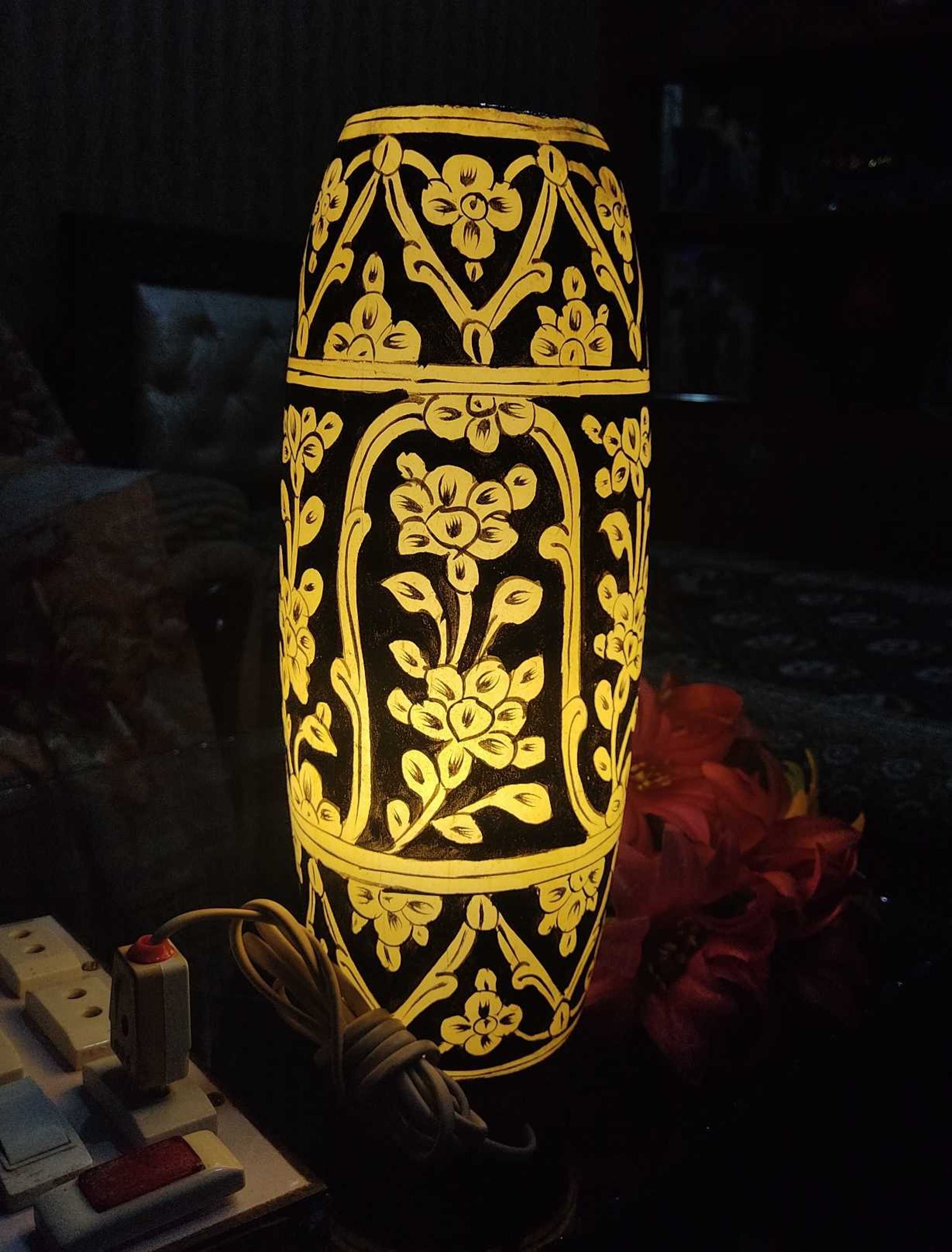 Hand Painted Camel Skin Table Lamp  - Product Main Image