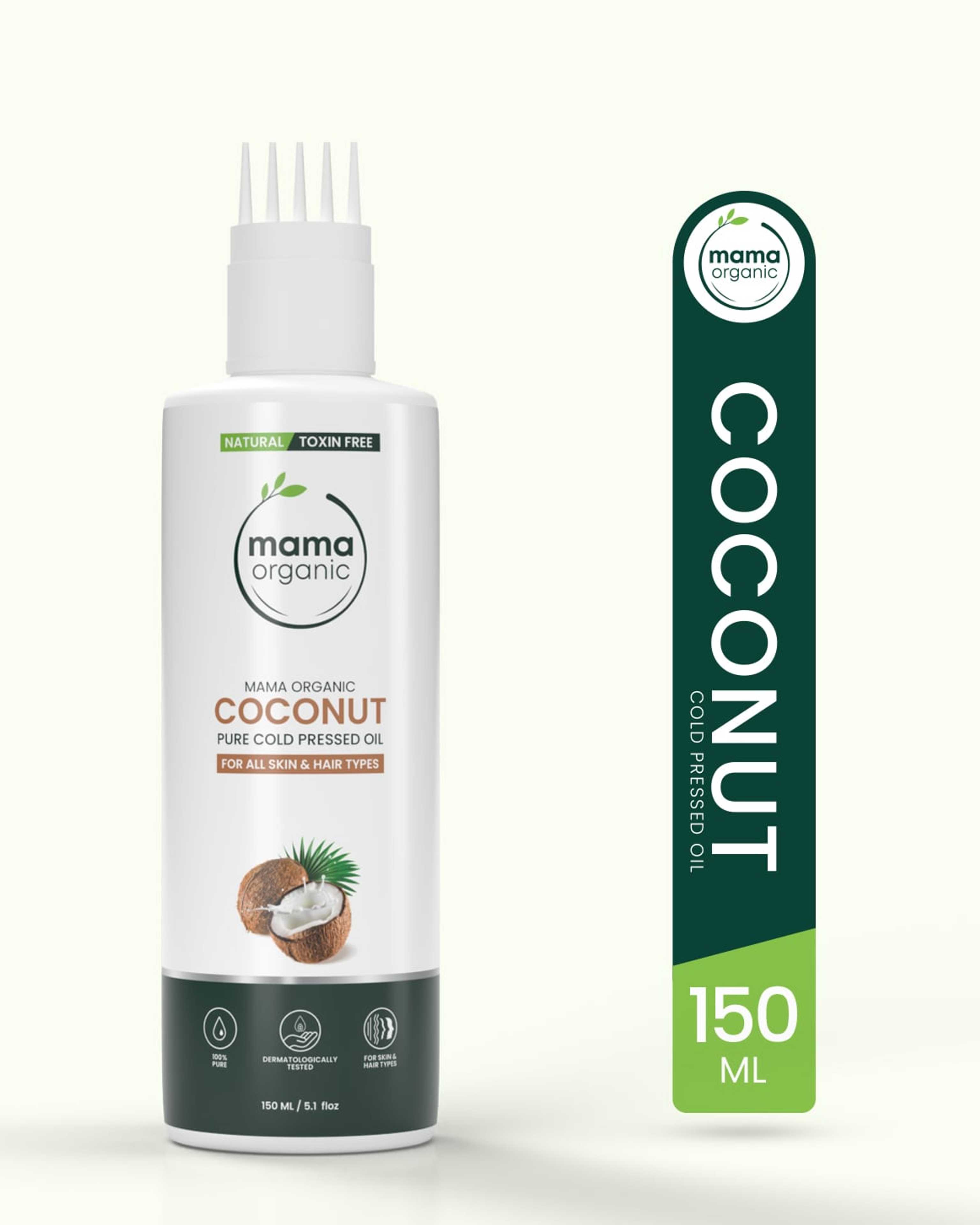 Mama Organic Coconut Oil For Skin | For Hair Growth | For Women & Men | Natural & Toxin-Free - 50ml - Product Main Image