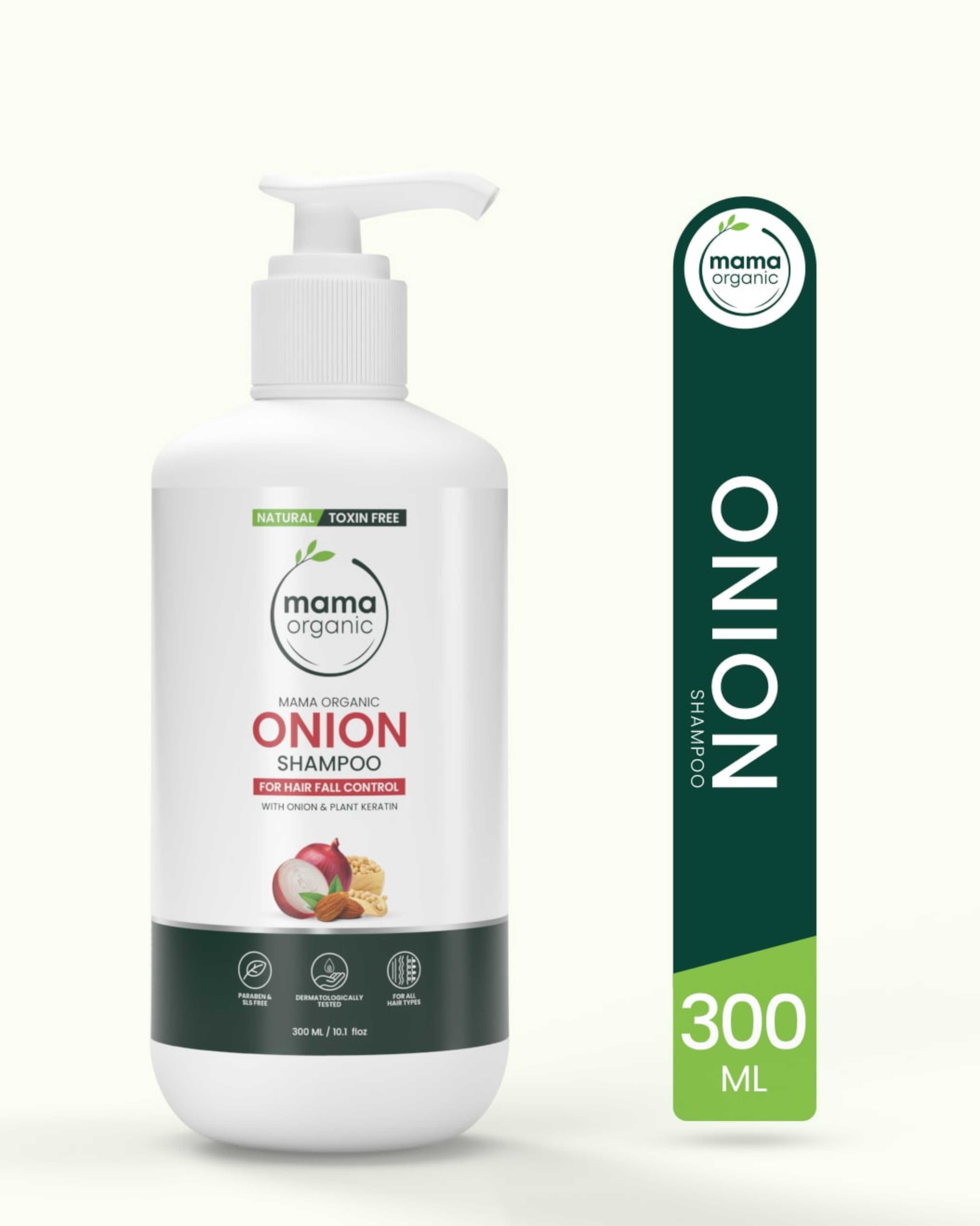 Mama Organic Onion Shampoo for Hair | For Hair Growth | For Men & Women | Natural & Toxin-Free - 300ml
