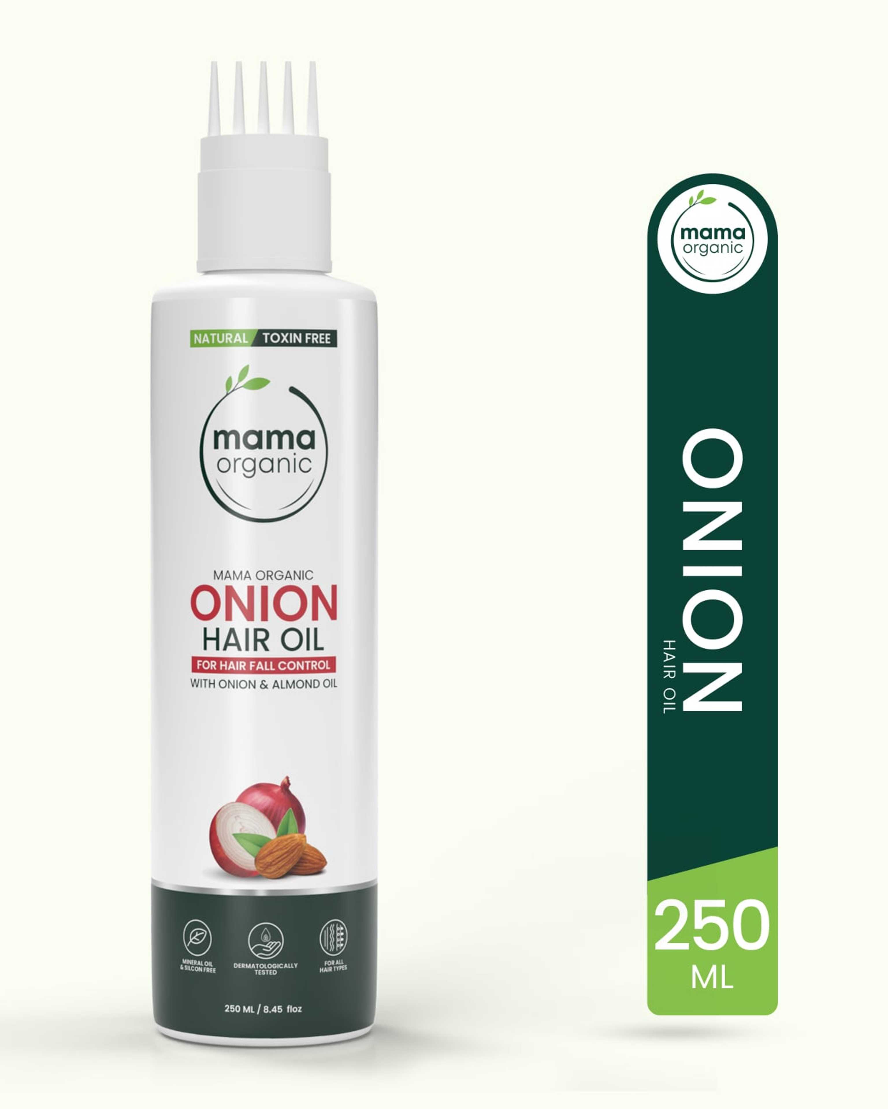 Mama Organic Onion Hair Oil For Hair Growth & Hair Fall Control | Men & Women | Natural & Toxin-Free - 250ml - Product Main Image