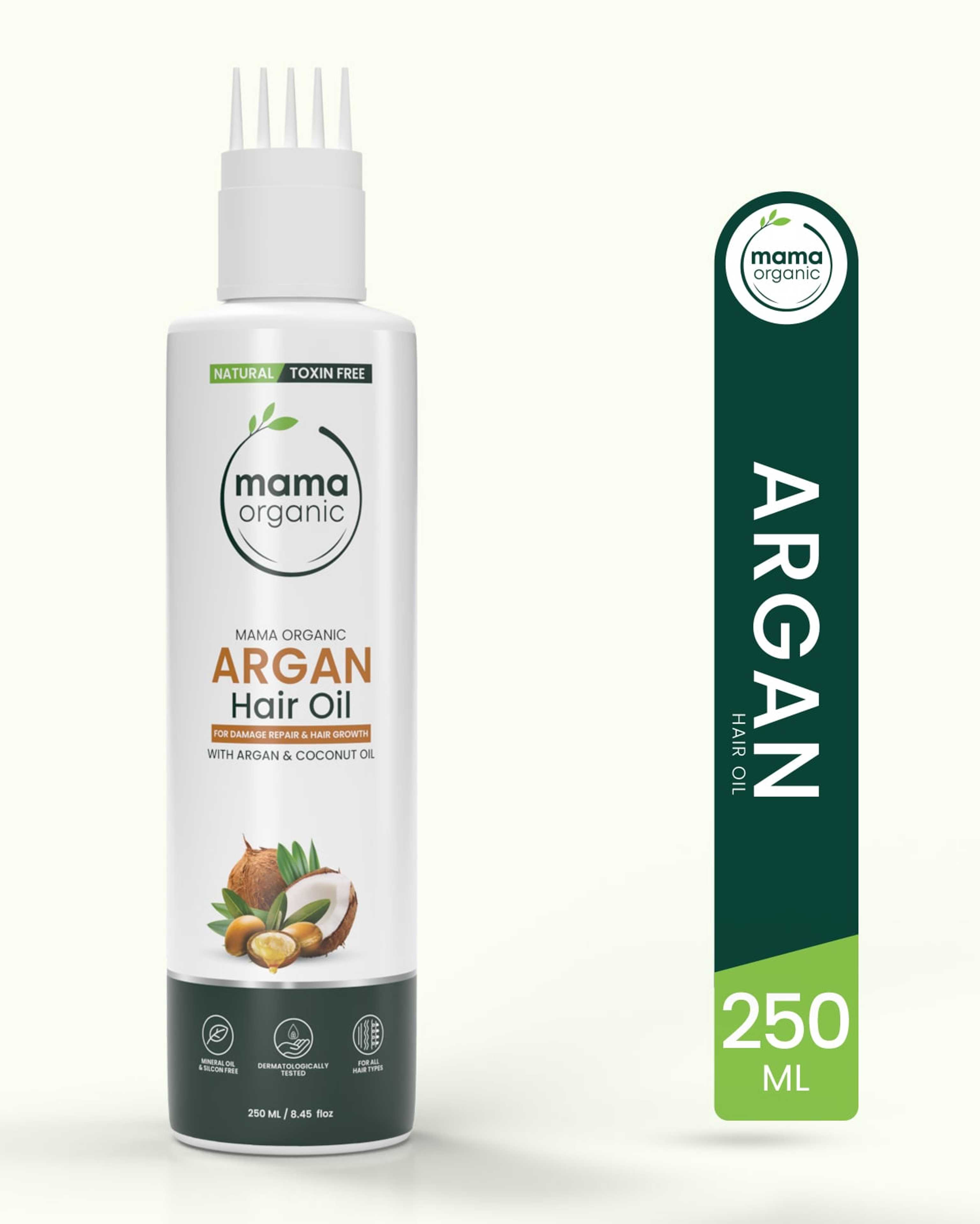 Mama Organic Argan Hair Oil For Frizzy Hair & Strong Hair | For Women & Girls | Natural & Toxin-Free - 250ml - Product Main Image