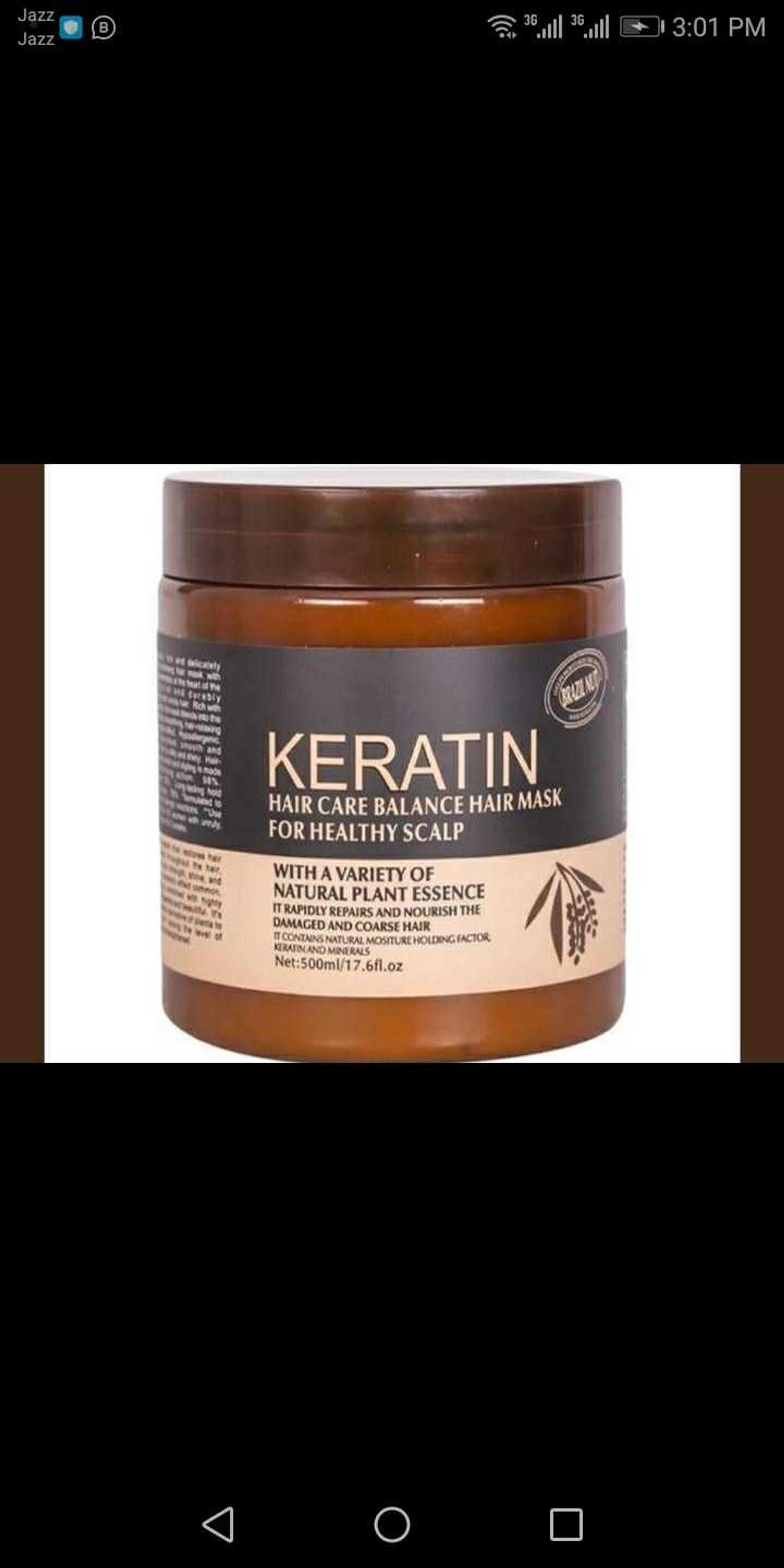 Keratin Hair Care Balance Hair Mask