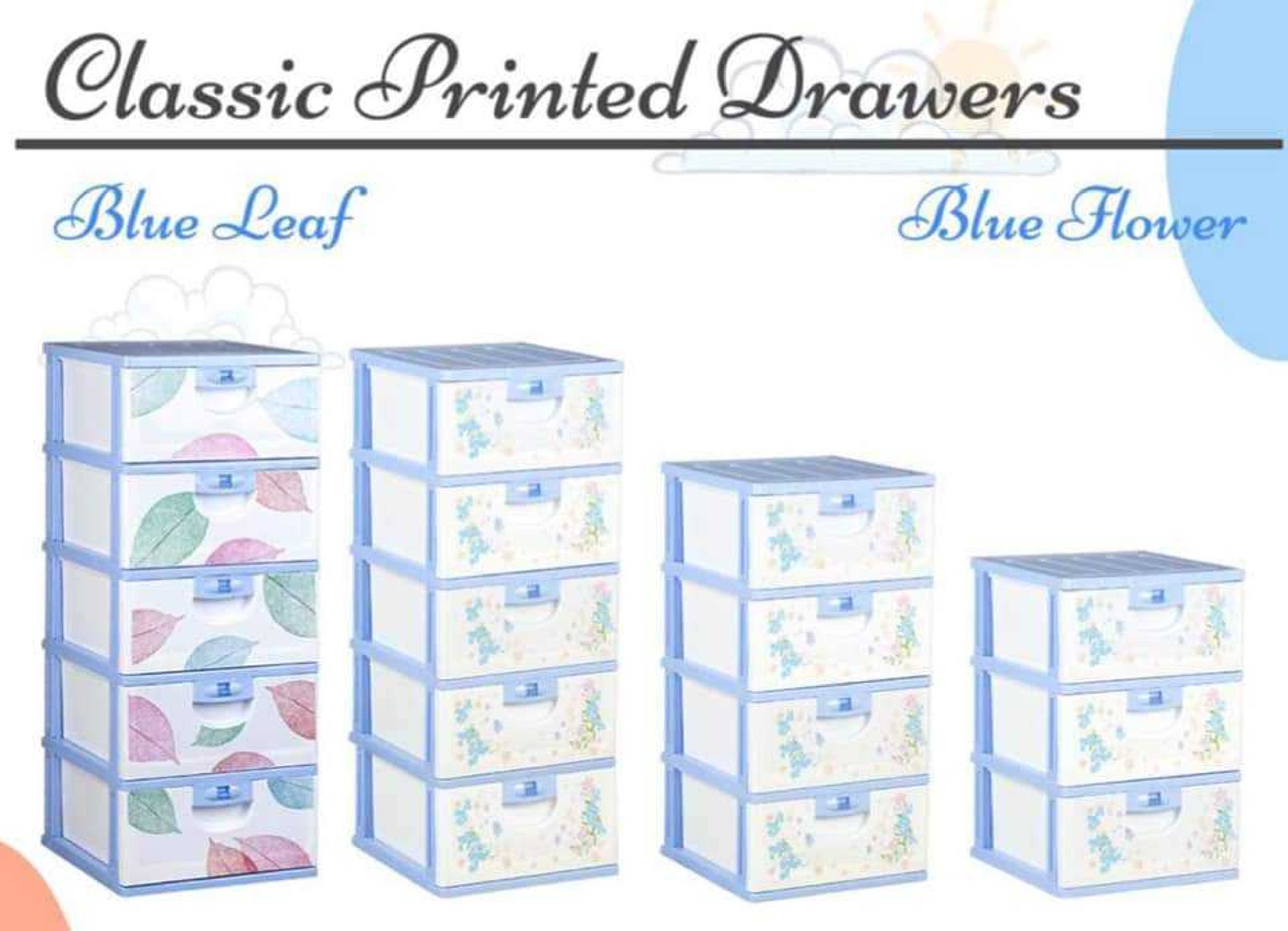 3 classic printed drawers