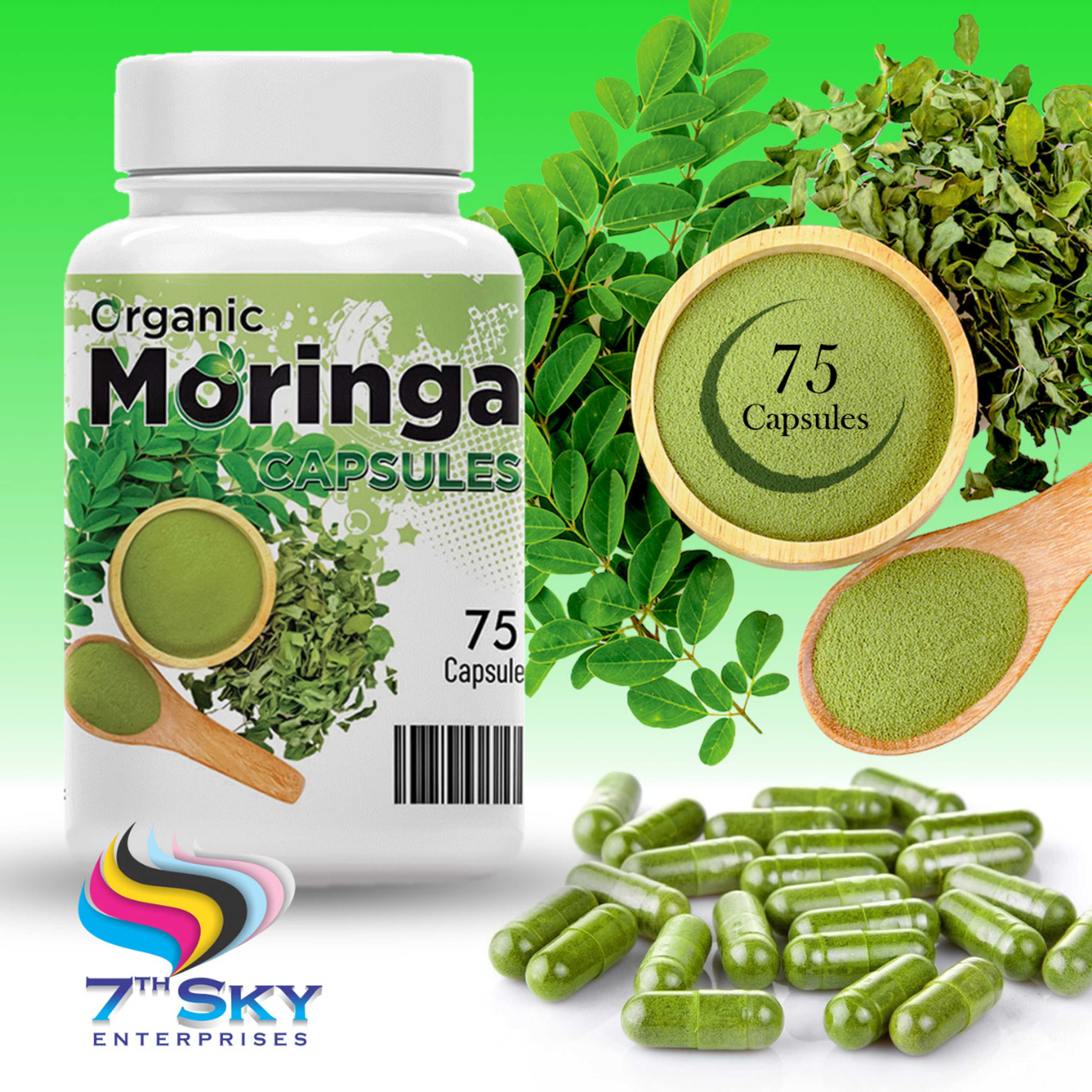 Organic Moringa (Oleifera) Leaf Powder (75x Bottle)