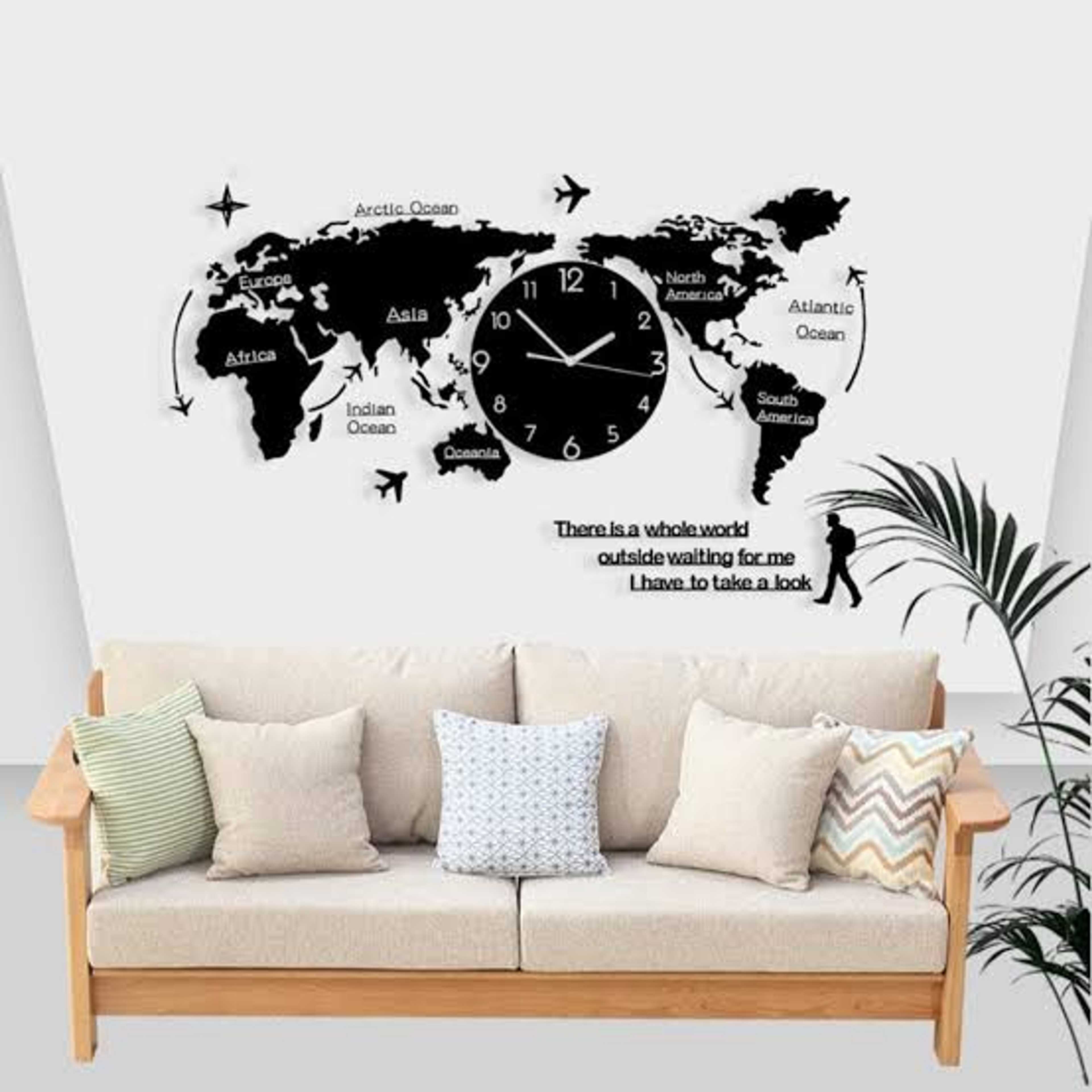 World map clock