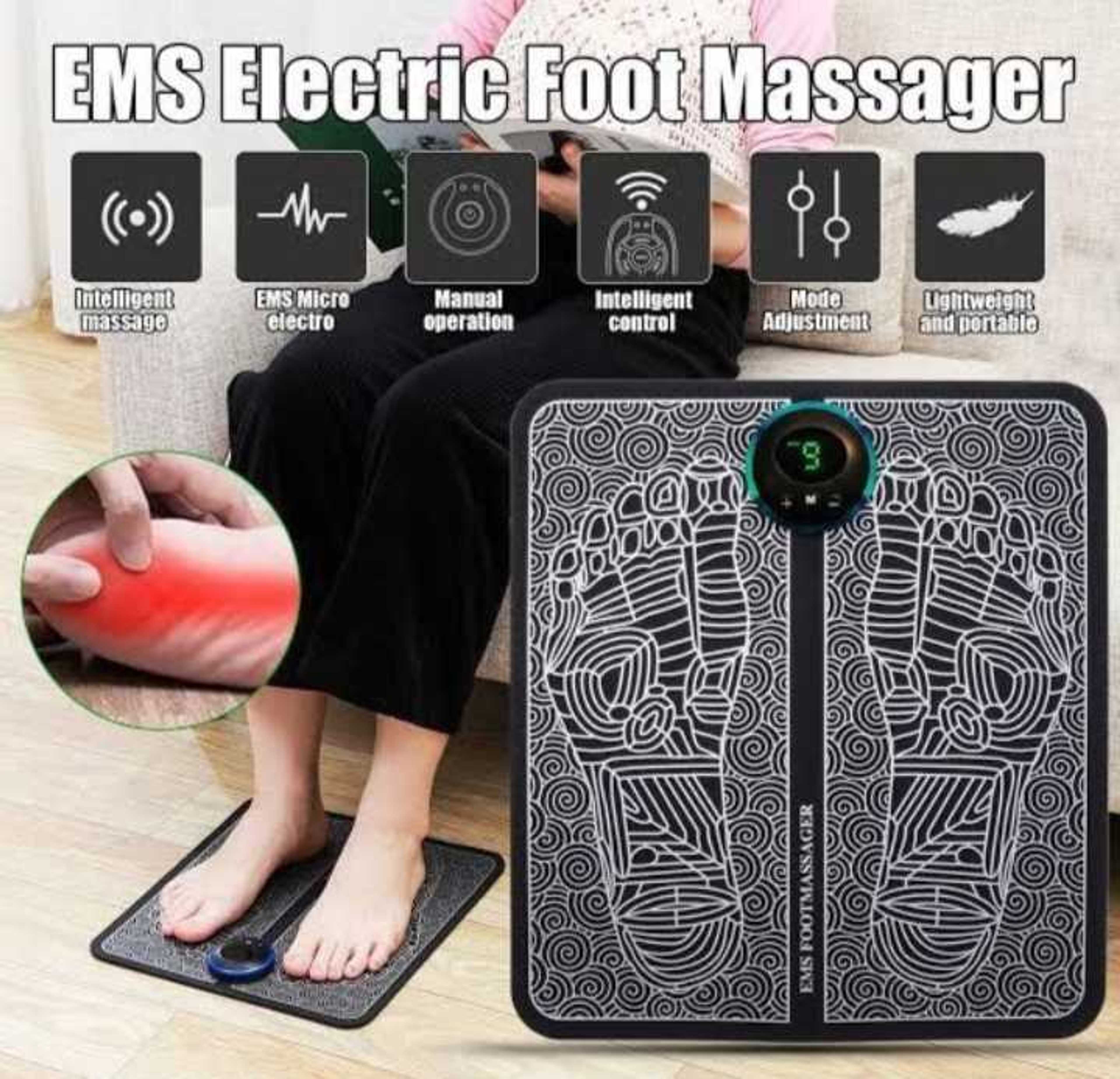 EMS Electric Foot Massage Machine - Best Quality and Portable Foldable Mat