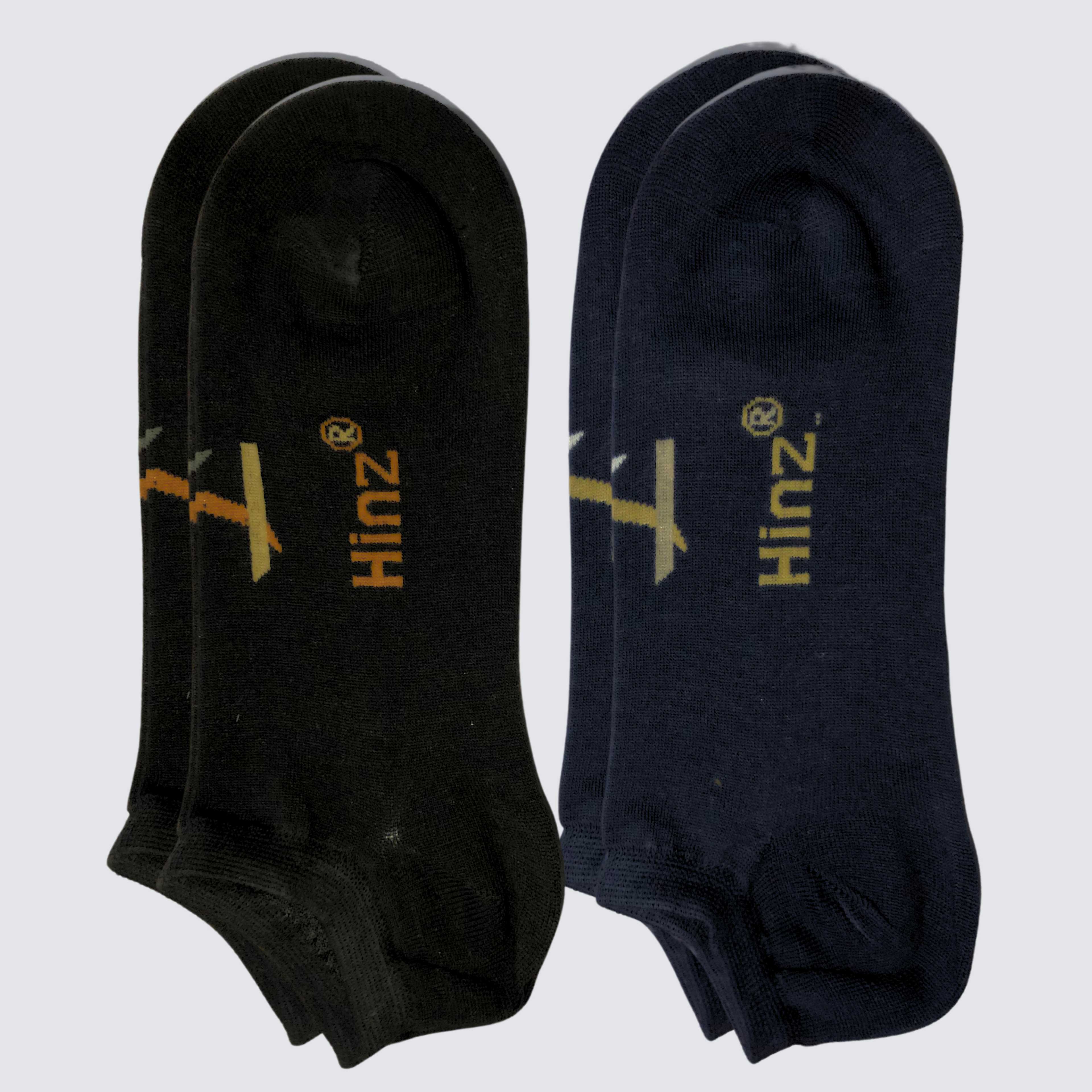 PREMIUM HINZ SNEAKER SOCKS PACK OF 4 (BLACK & BLUE)