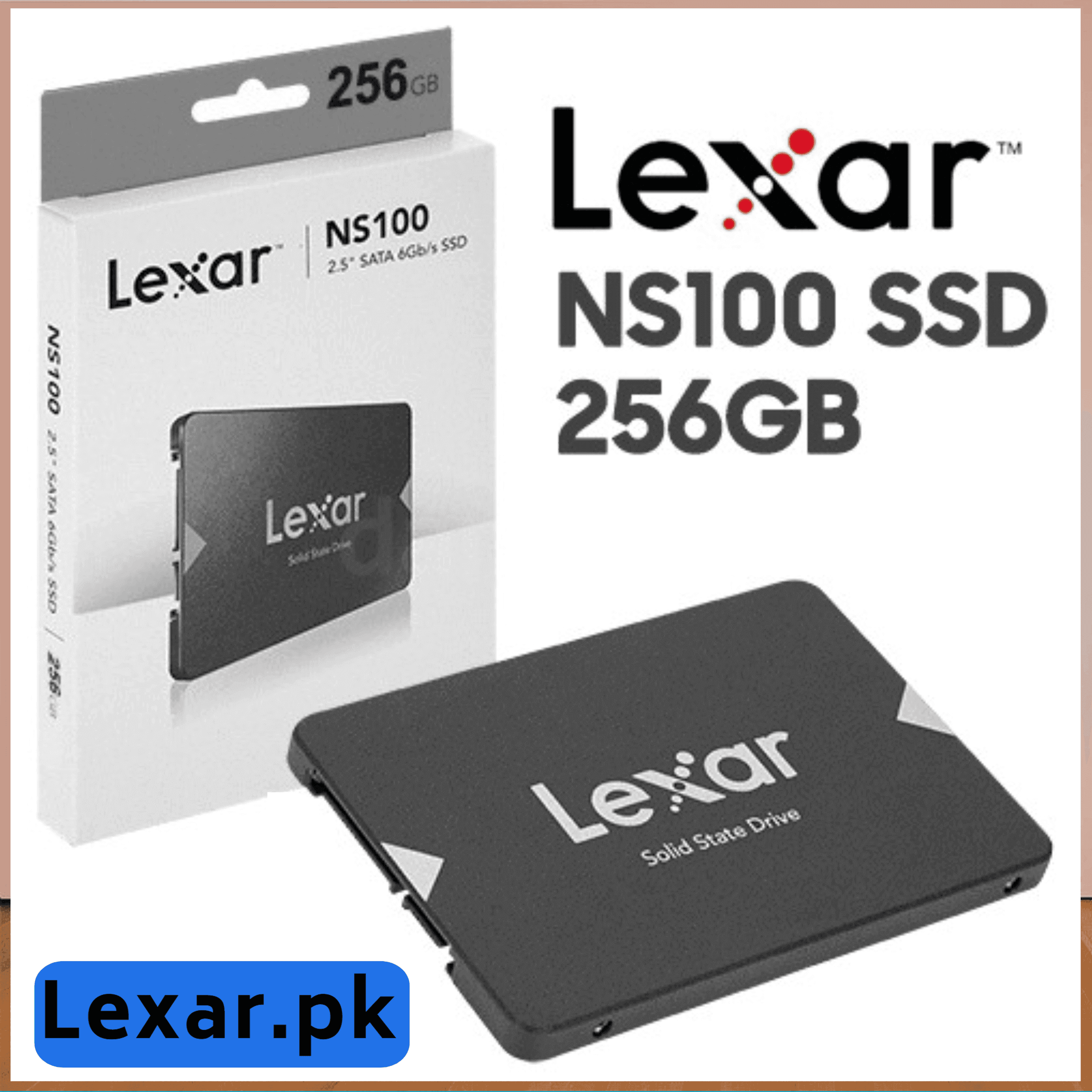 256GB Lexar SSD NS100 2.5 Sata III 6Gb/s Solid State Drive