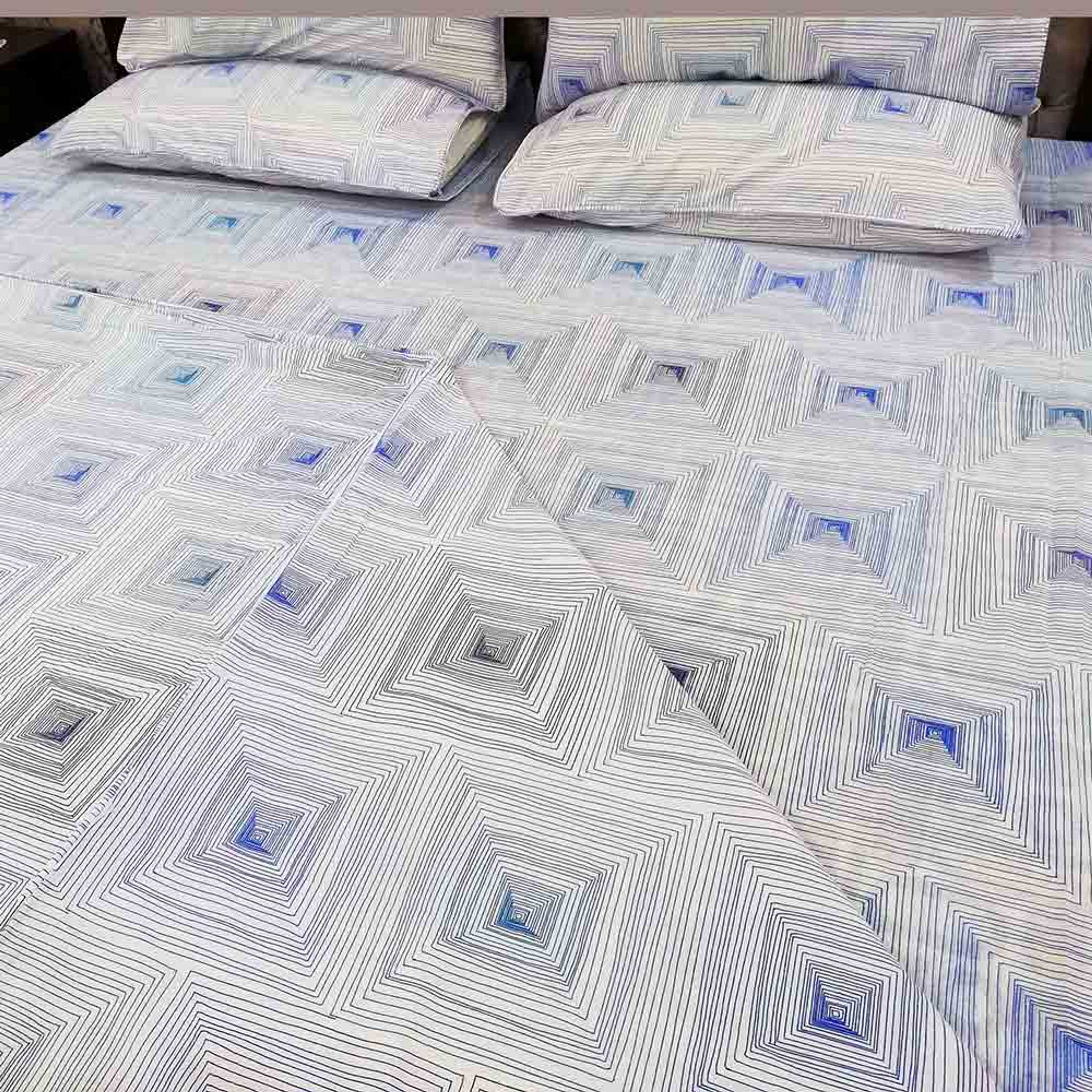 Exclusively Designed Bed Sheet for Single Bed for Summers (102″ x 72″)- Cotton/Poly Cotton