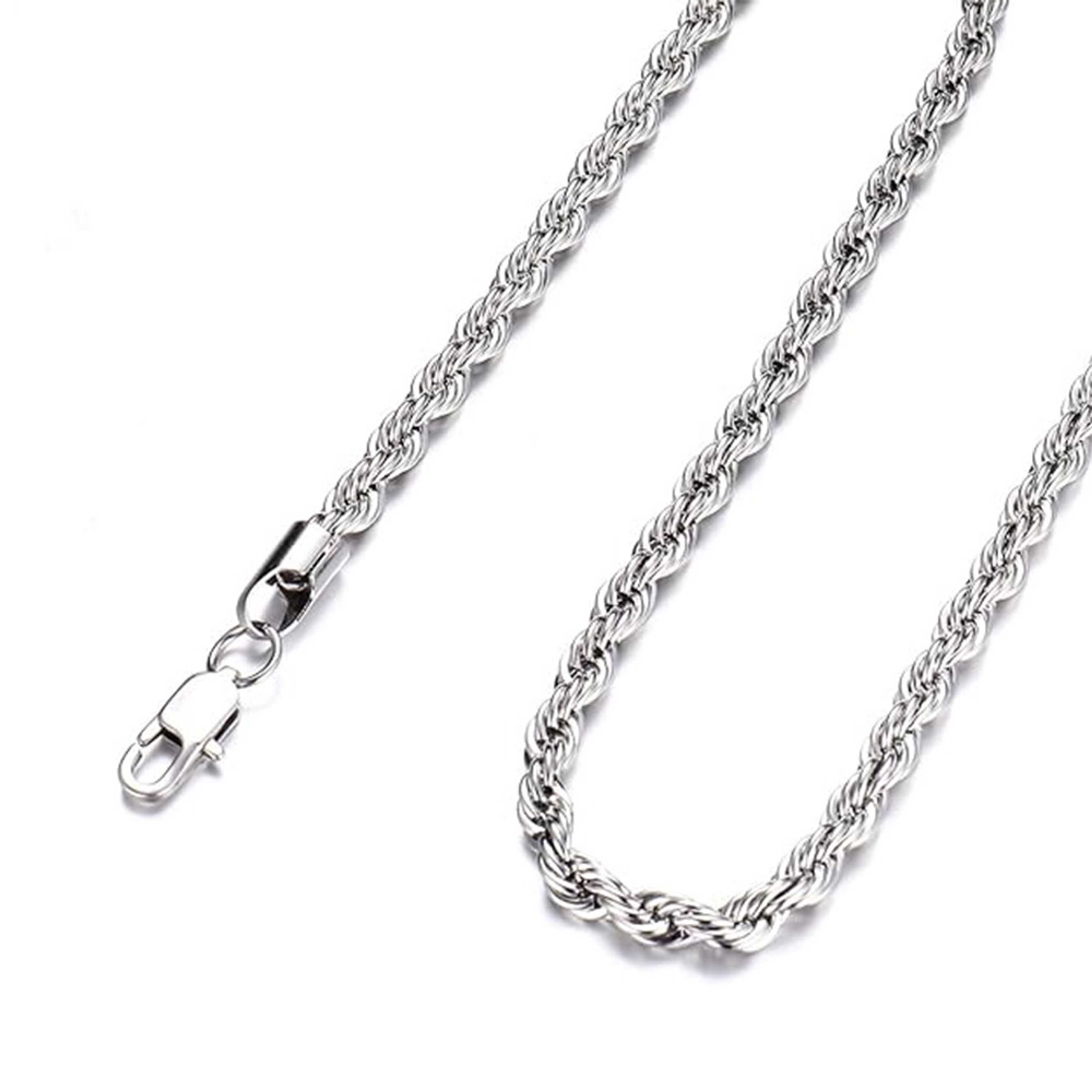 SILVER ROPE CHAIN FOR MEN