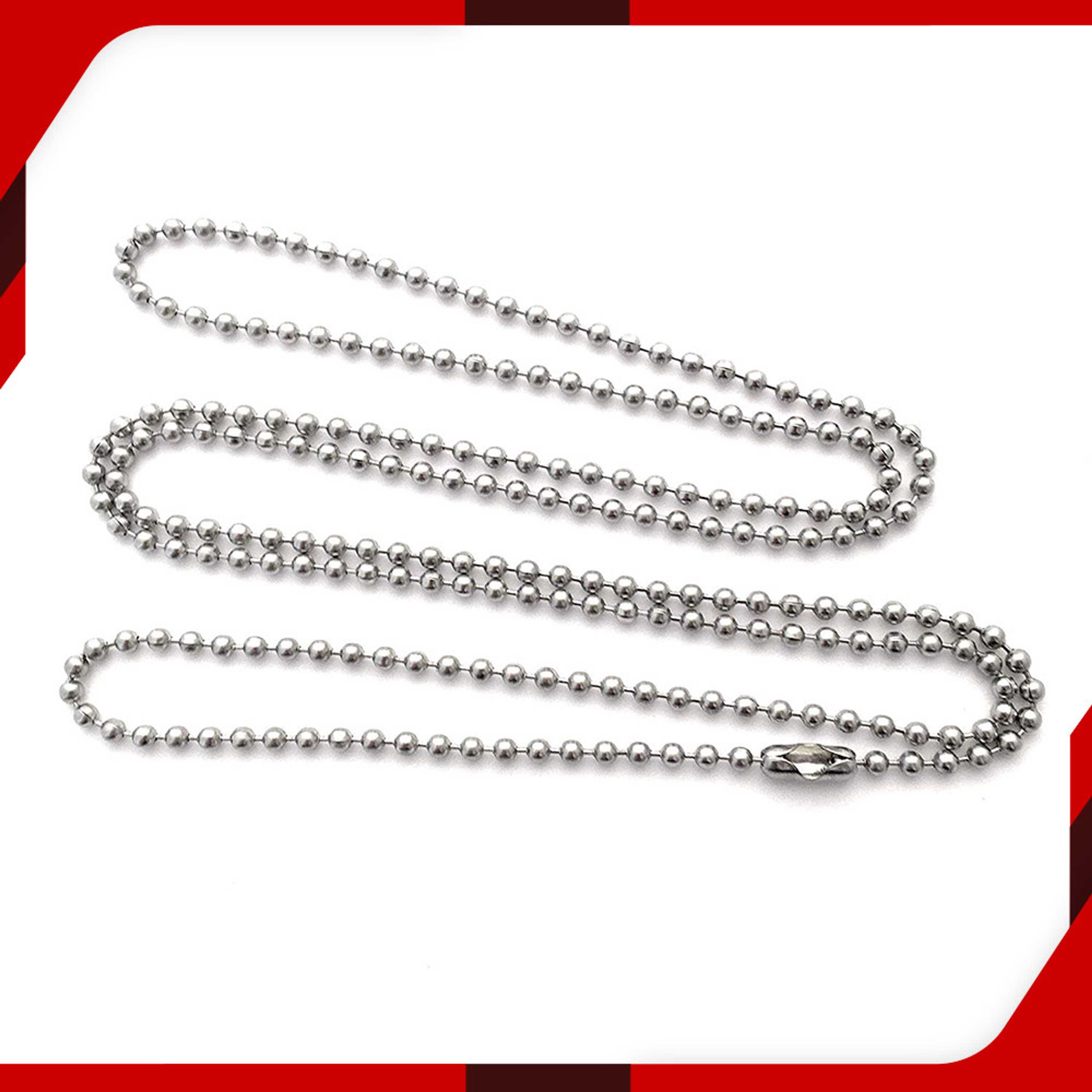 DOTTED SILVER CHAIN FOR MEN