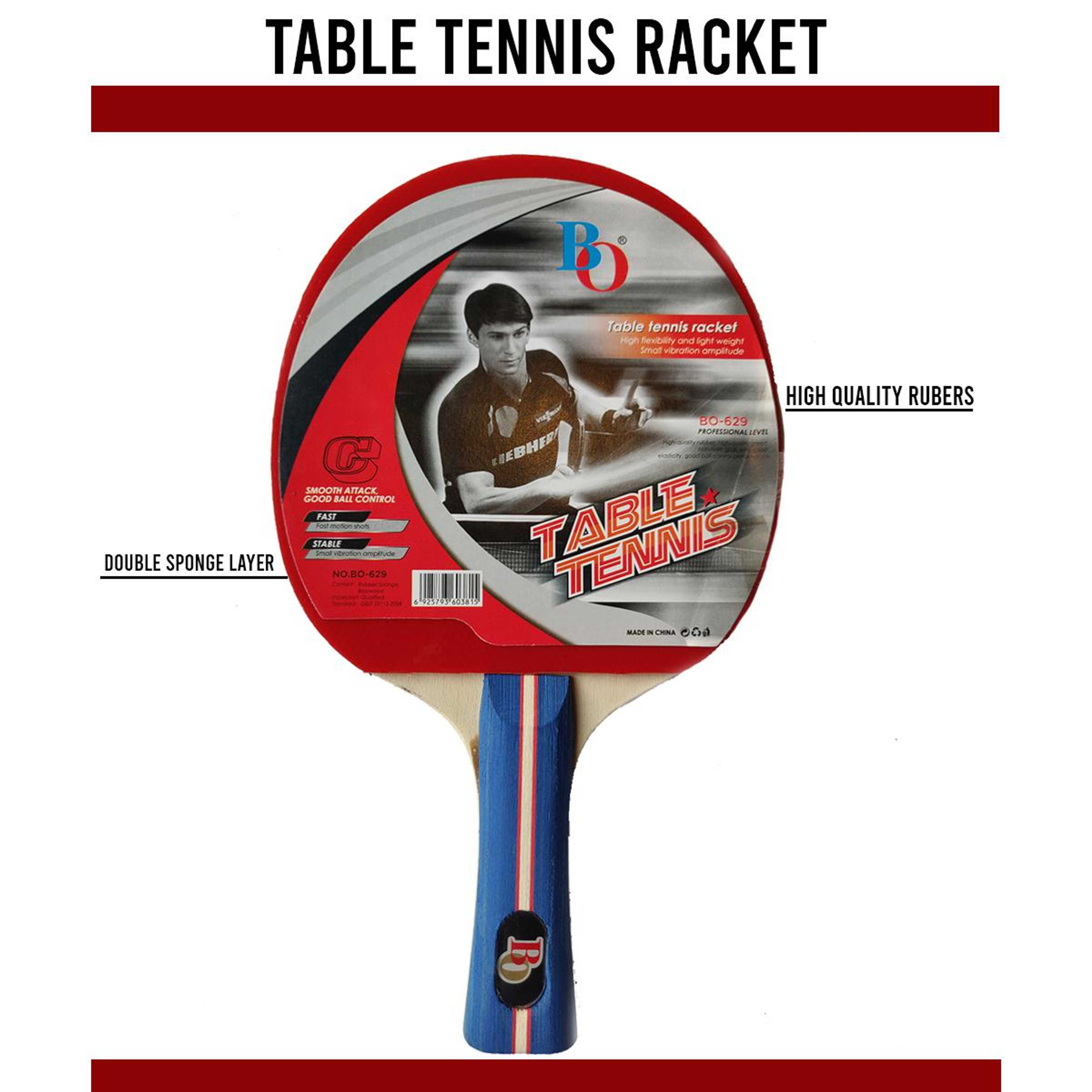 Double Layered Table Tennis Racket - High Quality - Product Main Image