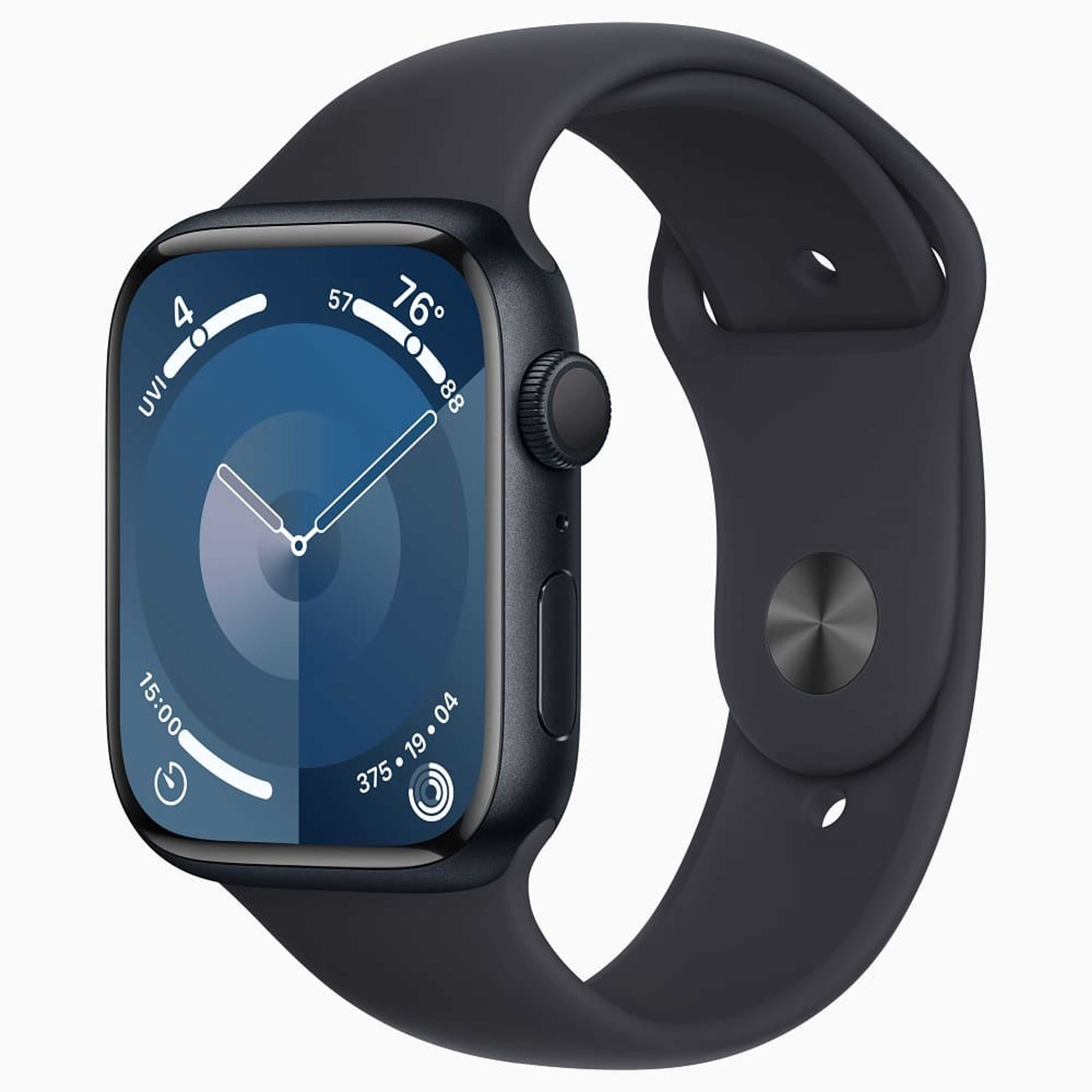 Apple Watch Series 9 GPS 45mm Midnight Aluminium Case With Midnight Sport Band - Product Main Image