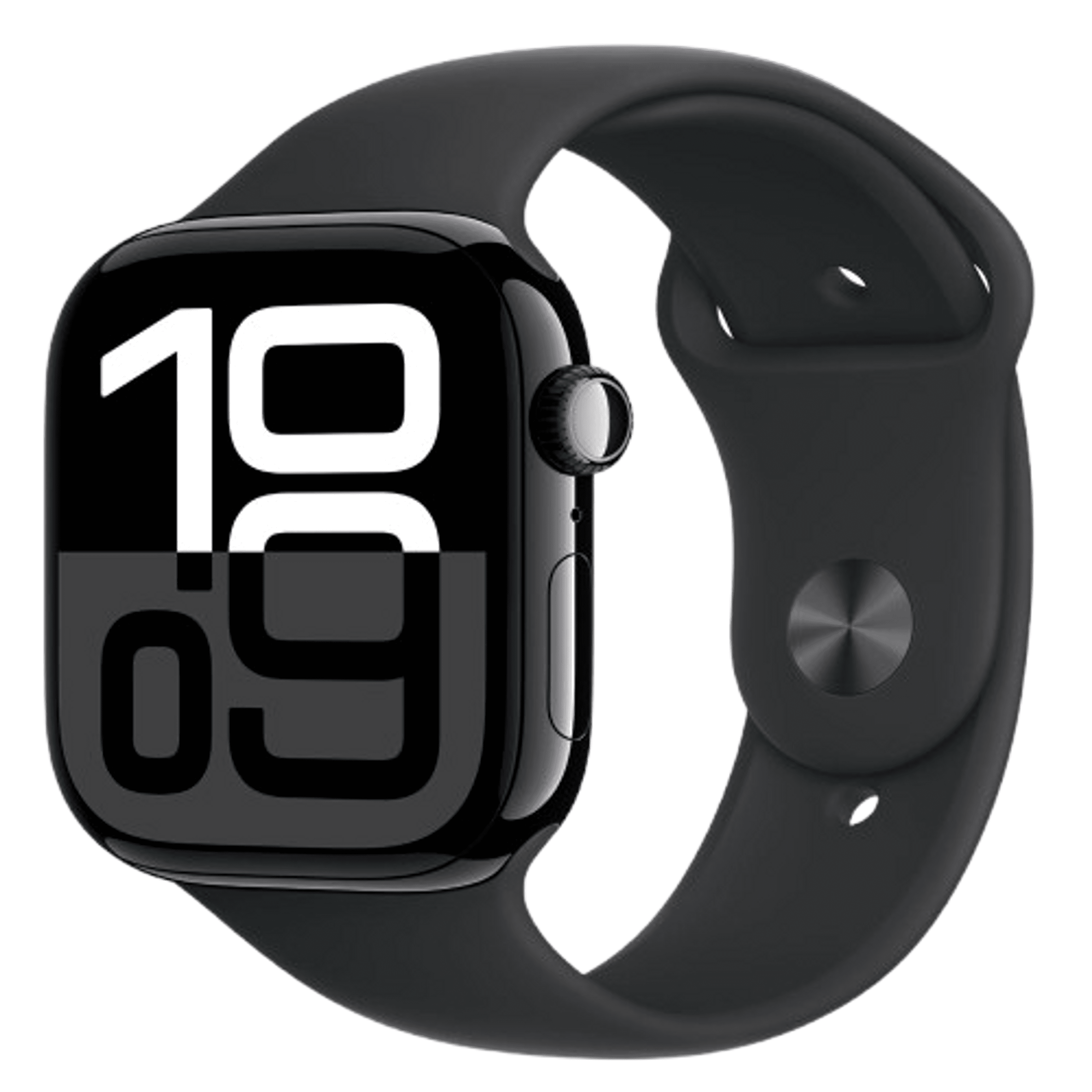 Apple Watch Series 10 GPS 46mm Jet Black Aluminium Case With Black Sport Band - Product Main Image
