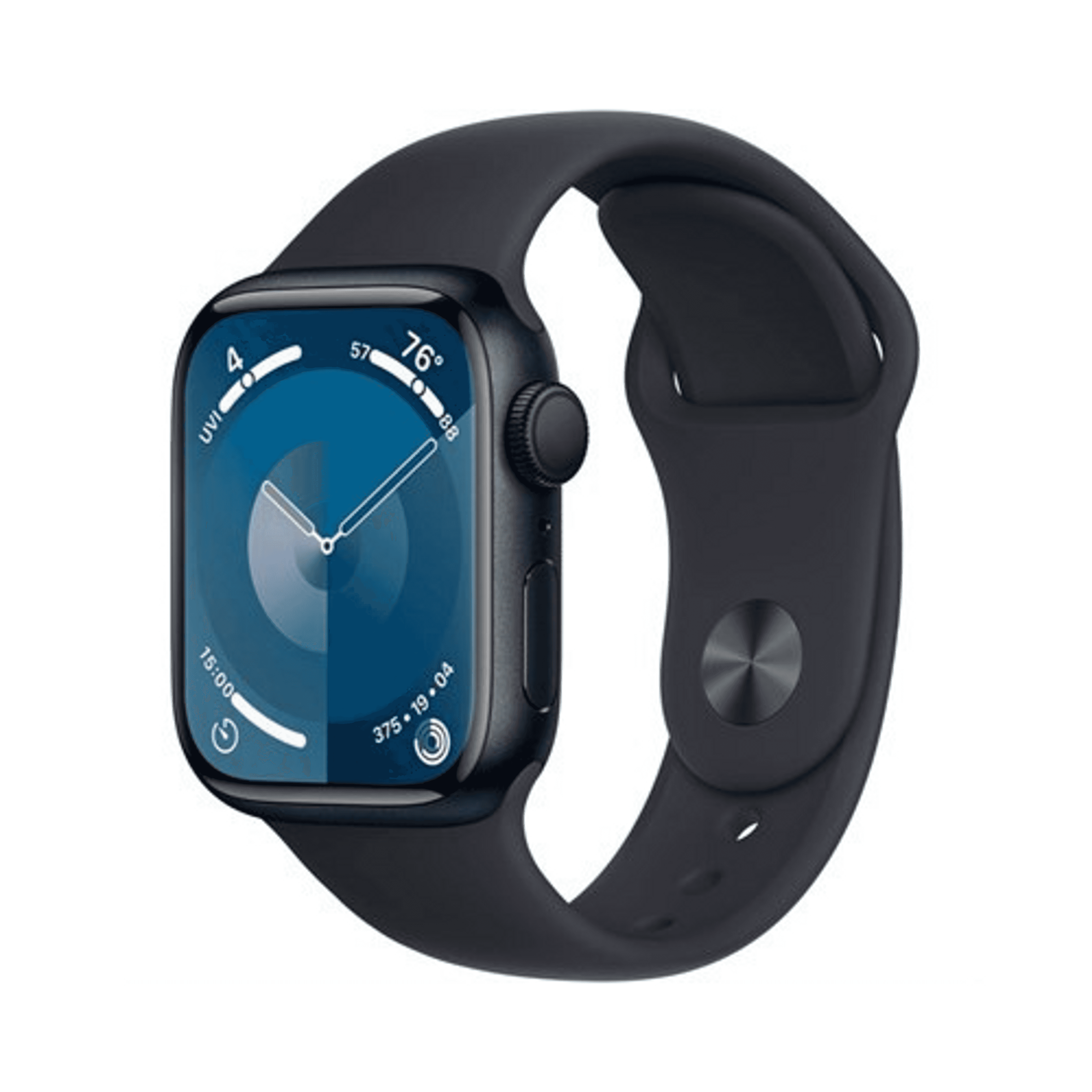 Apple Watch Series 9 GPS 41mm Midnight Aluminium Case With Midnight Sport Band - Product Main Image