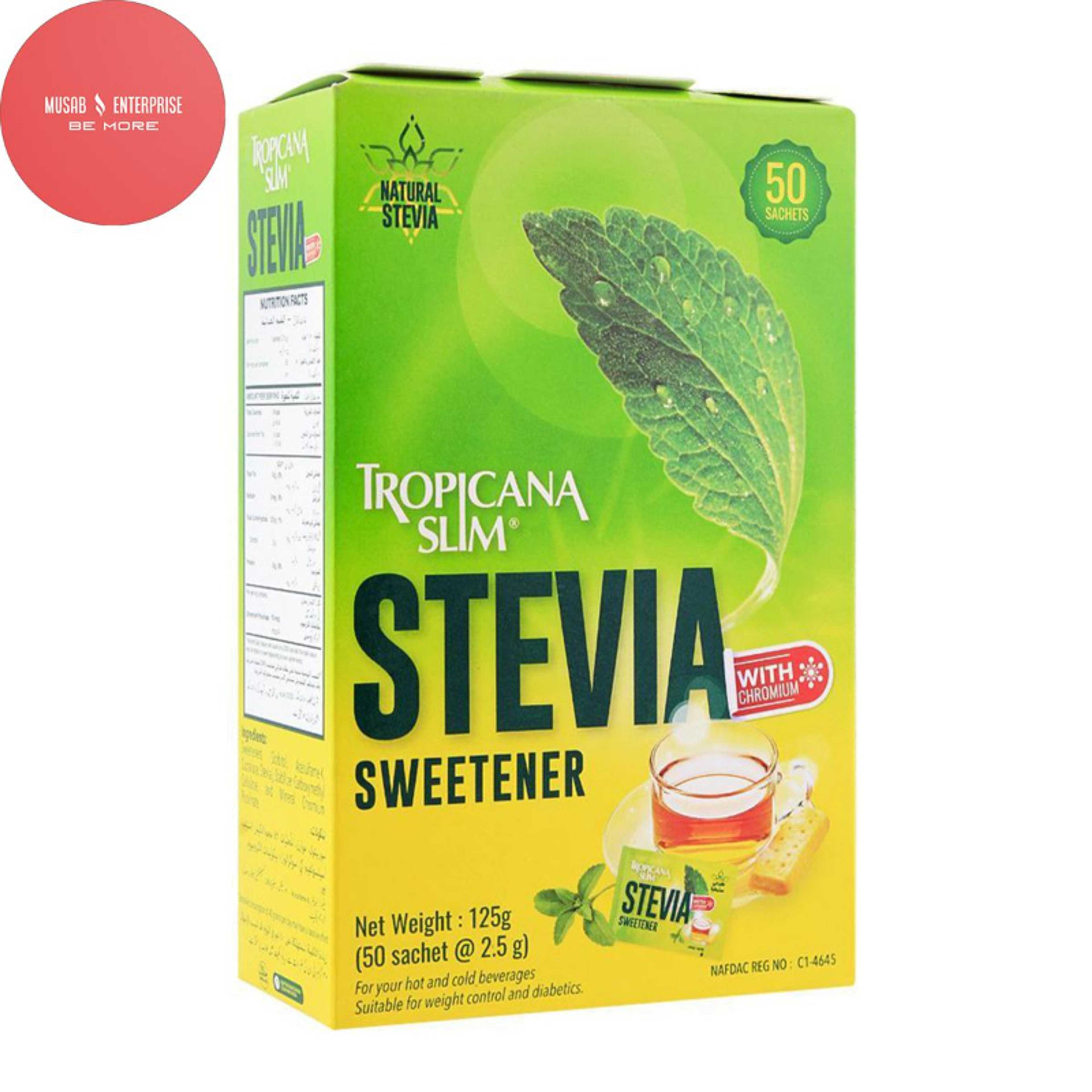 Tropicana Slim Stevia Sweetener 50 Sachets