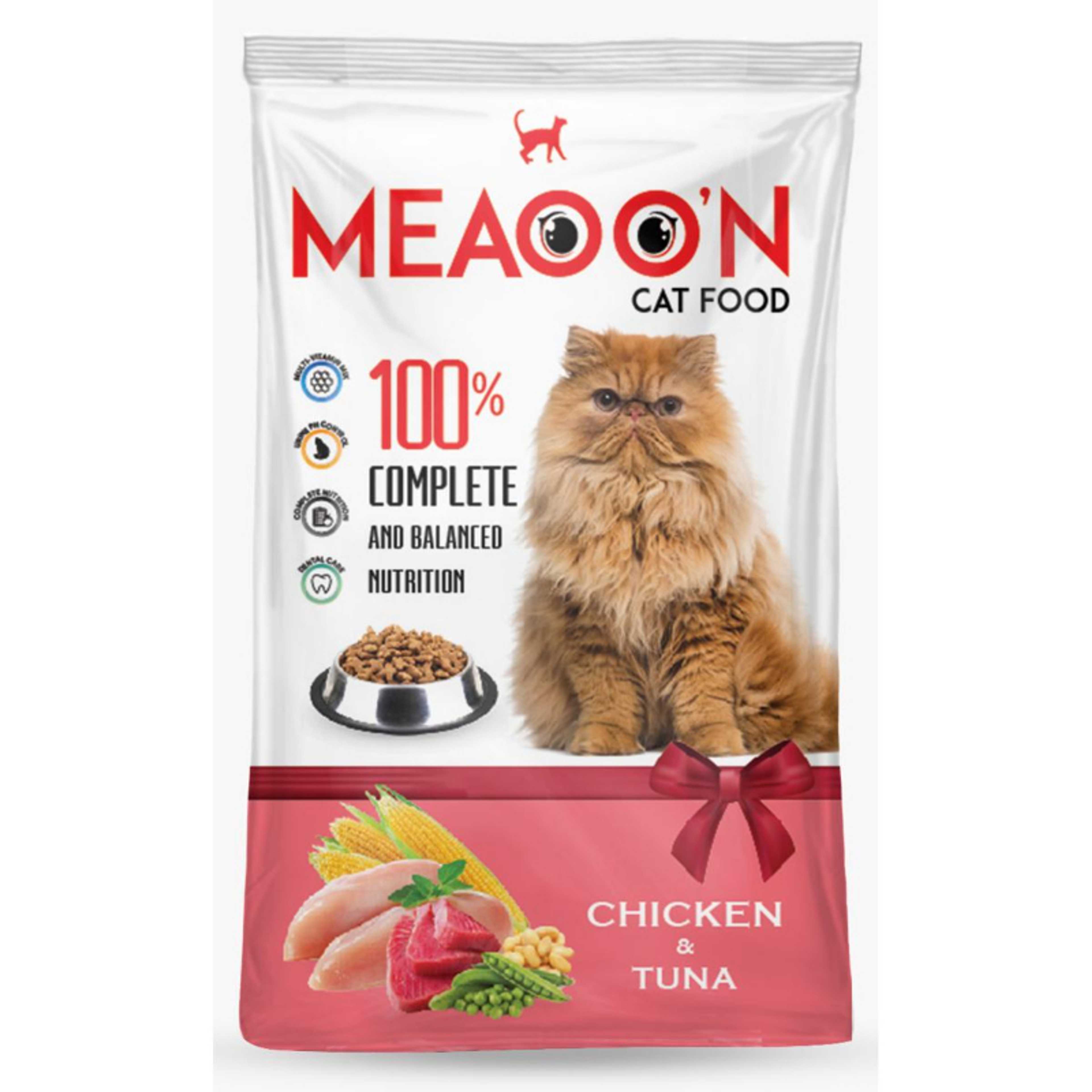 Meaoon Adult Cat Food, Chicken & Tuna, All Sizes Available (400gm, 1Kg)