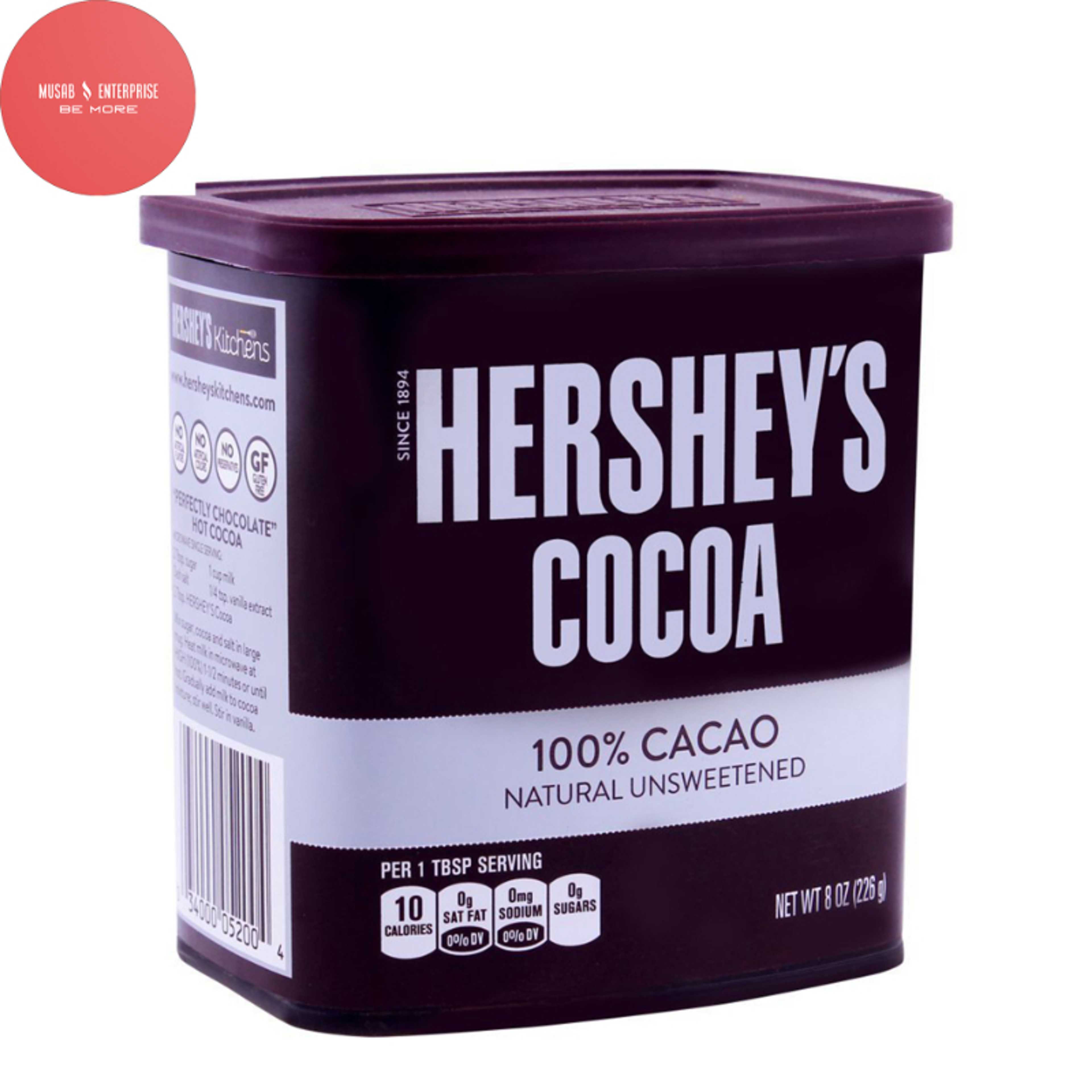 Hersheys Cocoa Powder, Unsweetened, Gluten Free, 100% Cacao 226gm (USA)