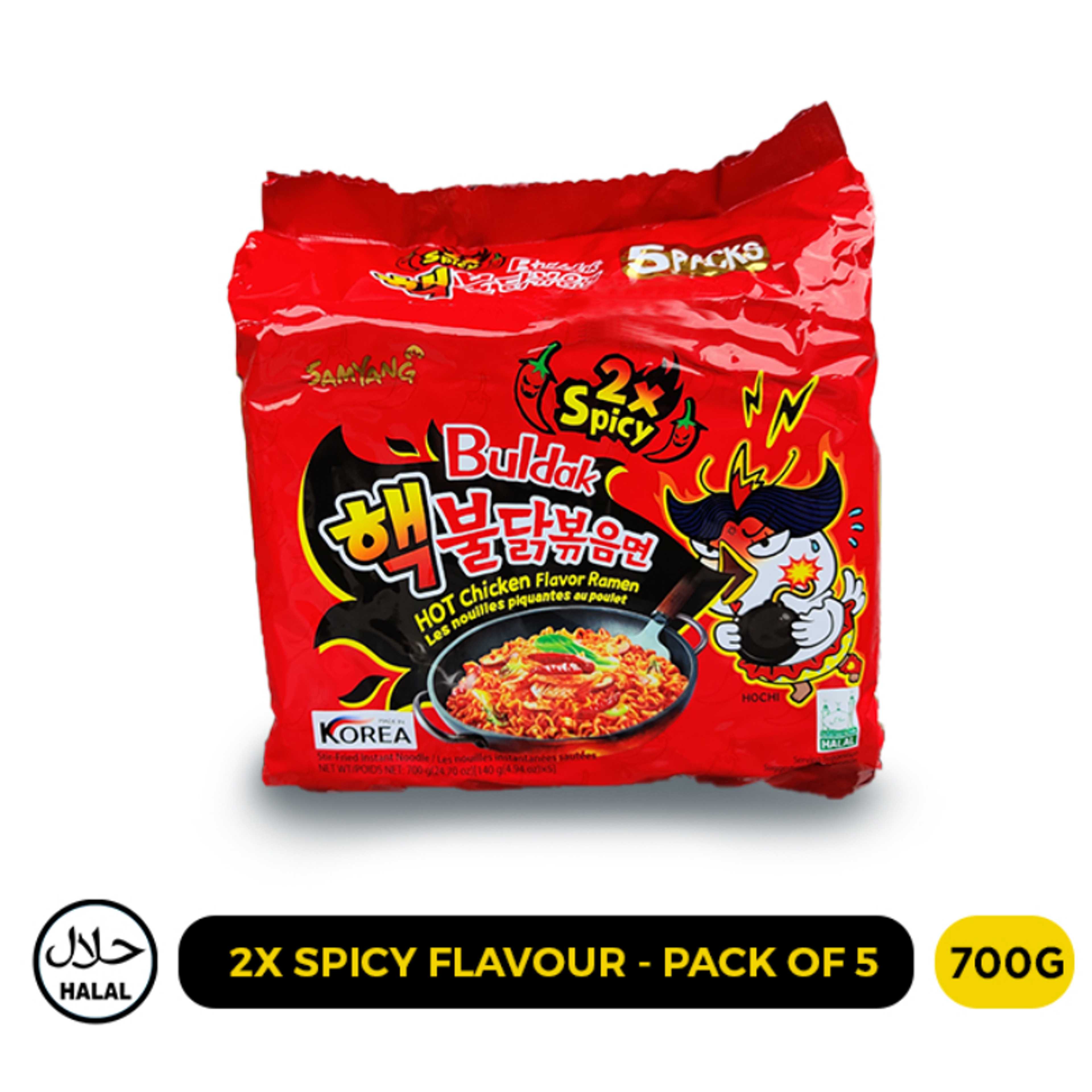 Samyangs Noodles 2X Spicy Hot Chicken Flavor Ramen Family Pack
