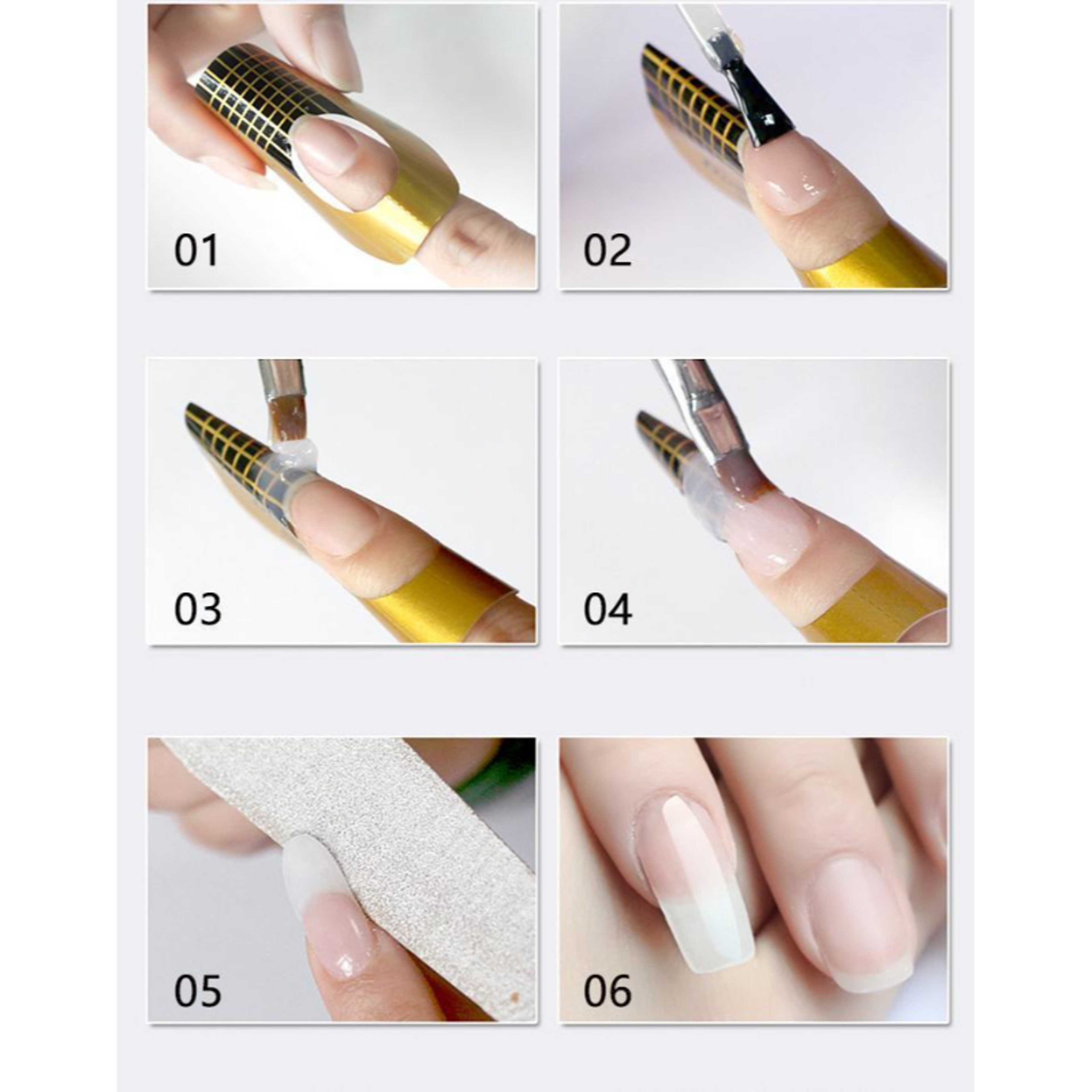 10 Pcs Professional French Nail Form Tips Nail Art Extension Sticker