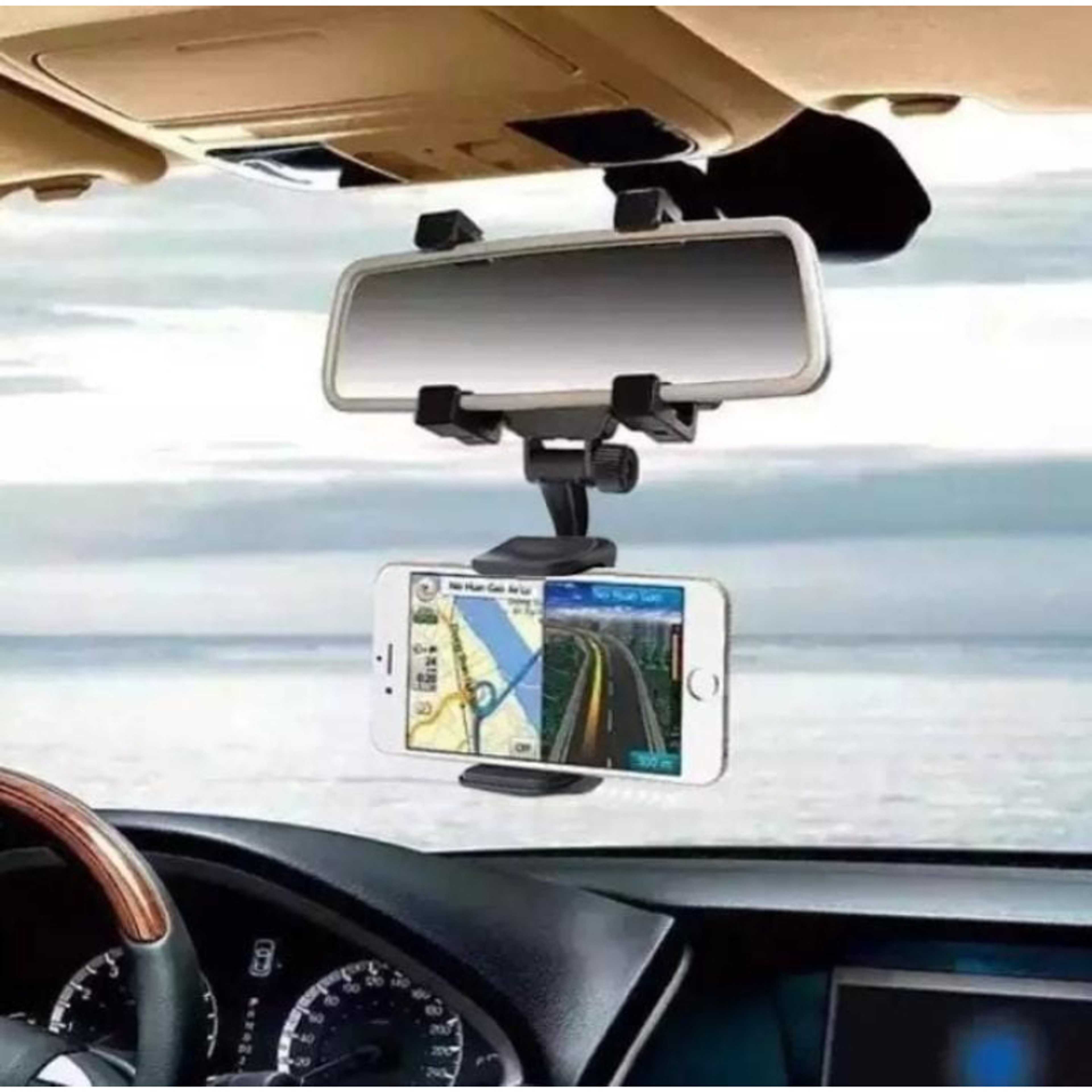 360 Adjustable Car Rearview Mirror Mount Mobile Holder Mobile Stand Car Mount