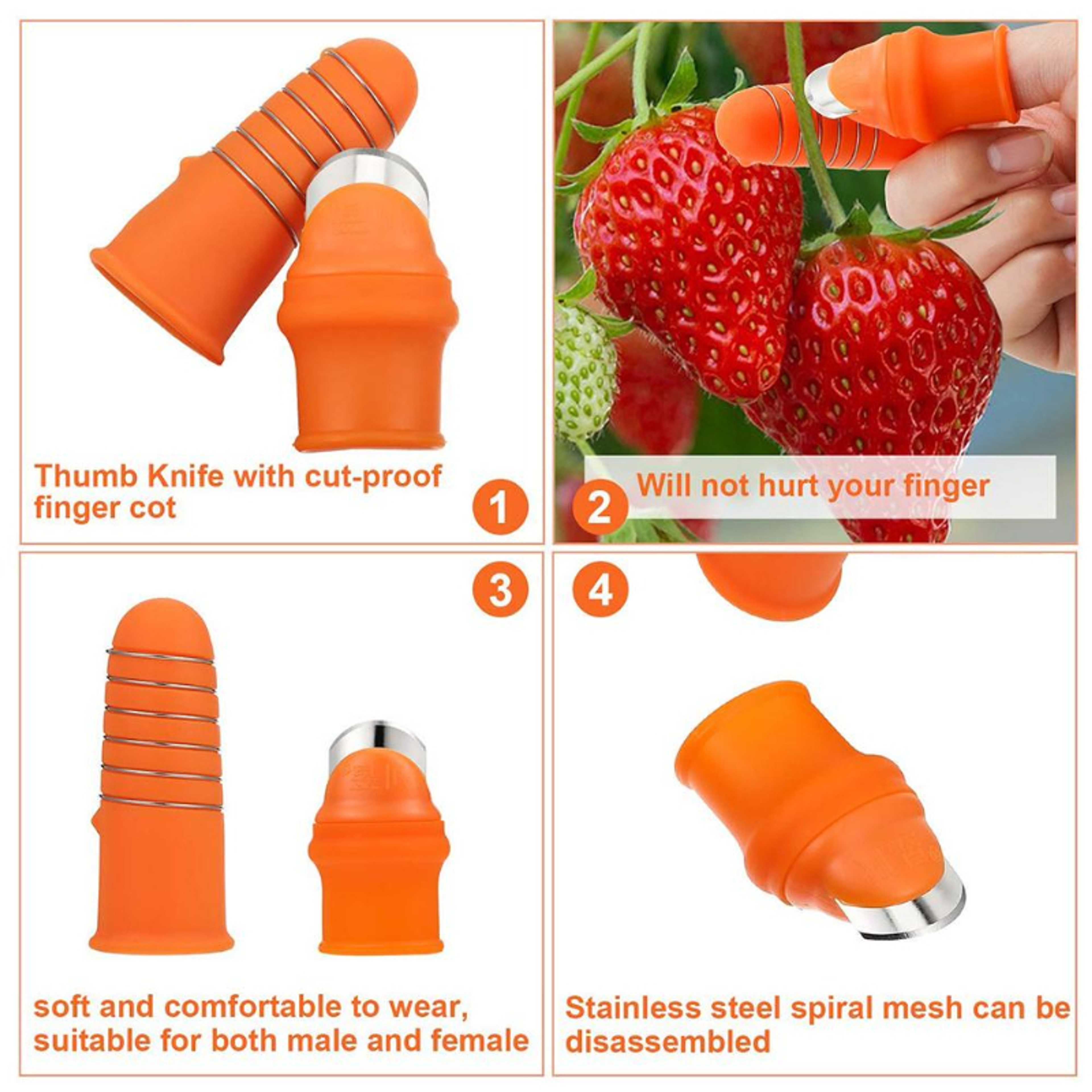 Garden Silicone Thumb Knife Garden Fruit and Vegetable Picker Plant Picking Tool