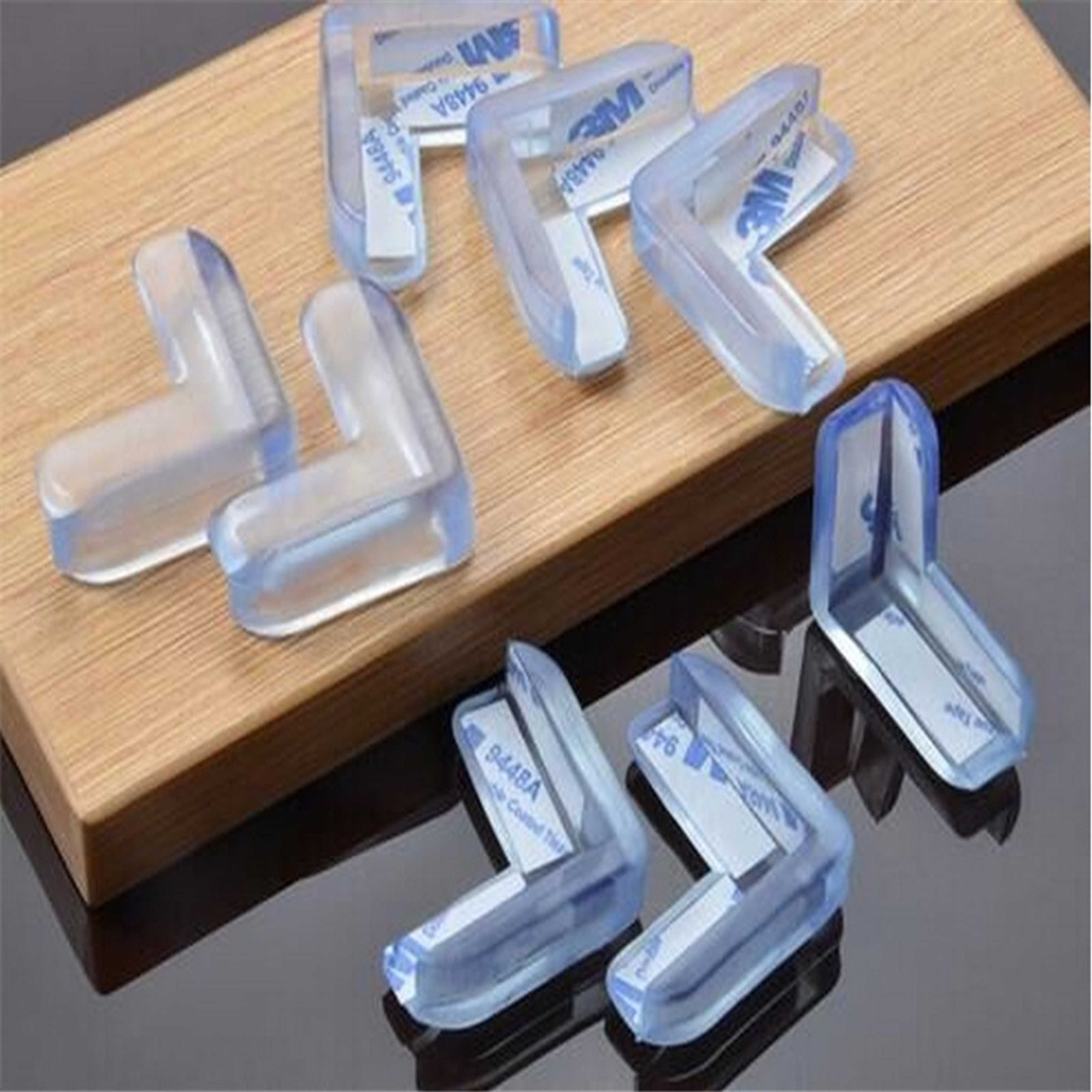 4Pcs Transparent Desk Table Edge Guard Protection Cover Child Safety Corner Protector Soft PVC Safe Cushion