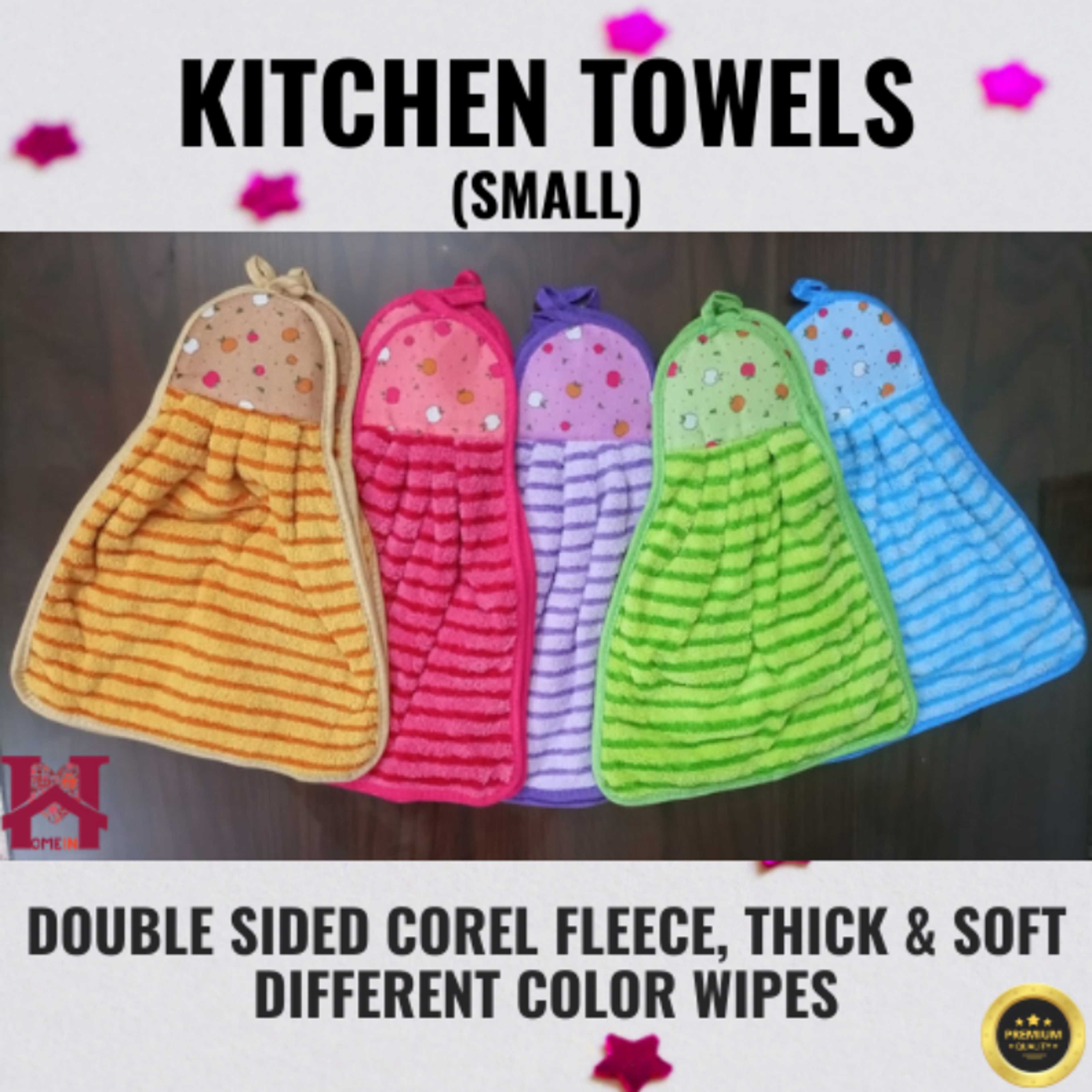 Kitchen Towels Hanging Wipe Cloth for Kitchen & Bathroom - Multicolour Cotton Made  Water Abroption