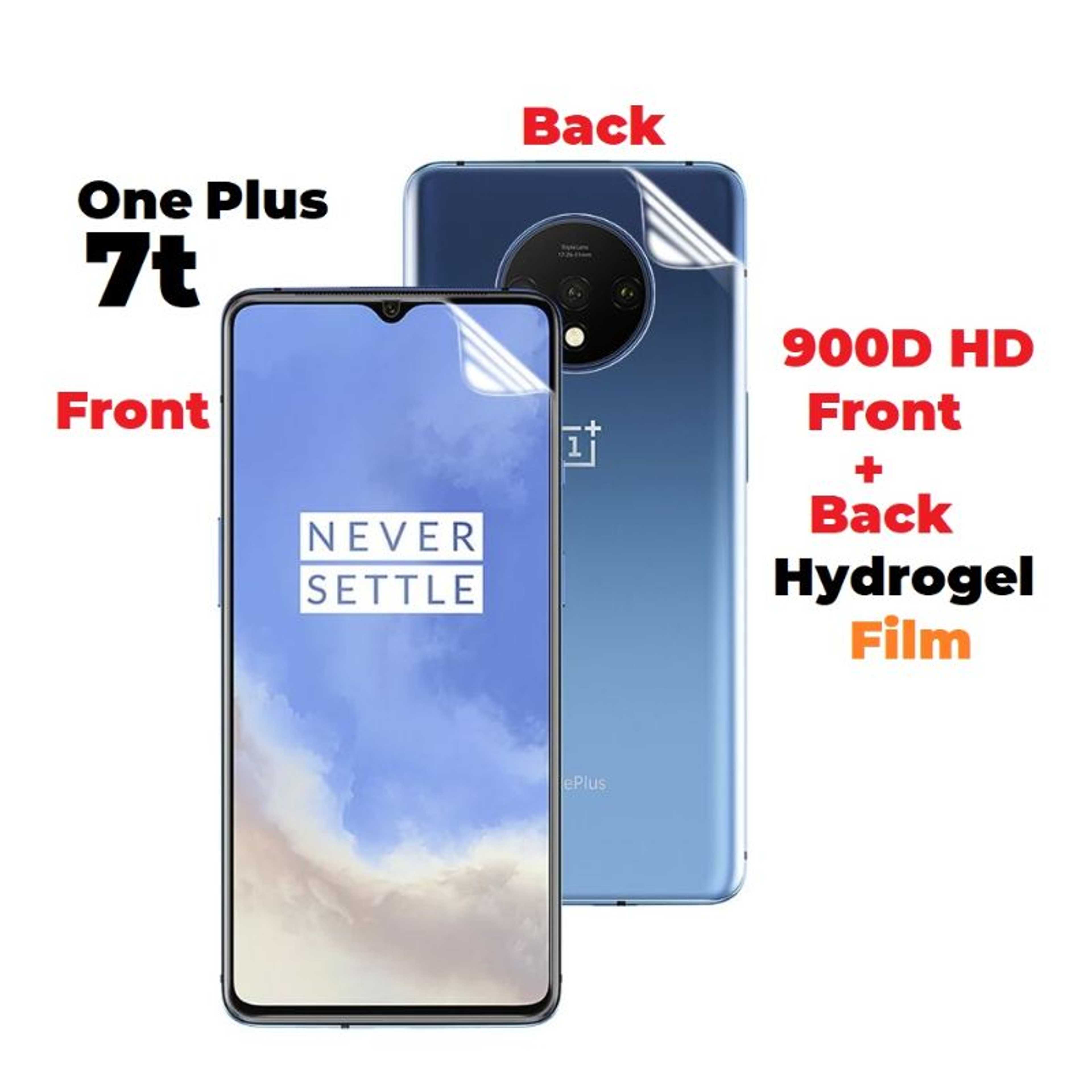 OnePlus 7T Front and Back Hydrogel film Jelly Protector