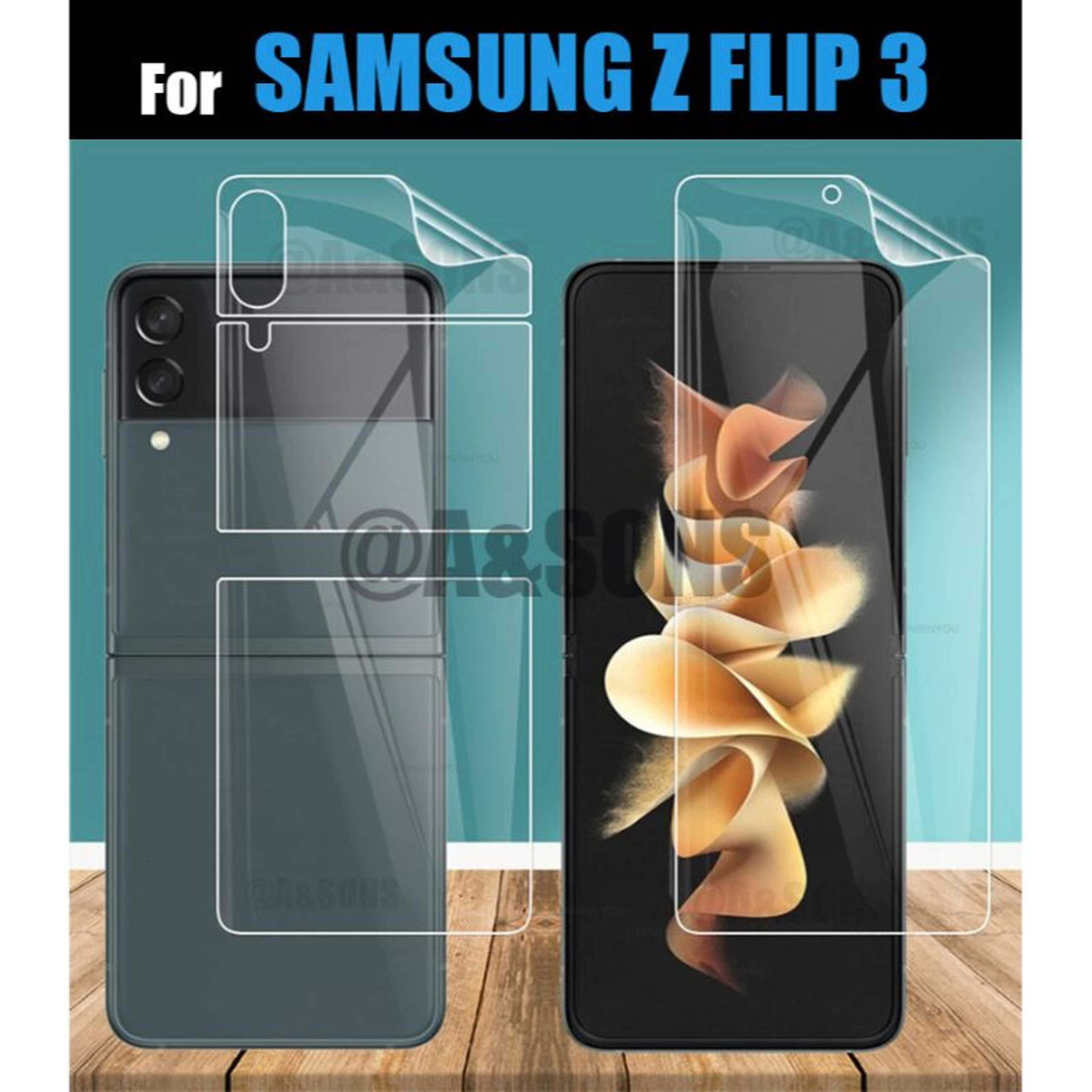 Samsung Z Flip 3 Front Screen Protector Back Side Protector And Inner Full Screen protector for Z Flip 3