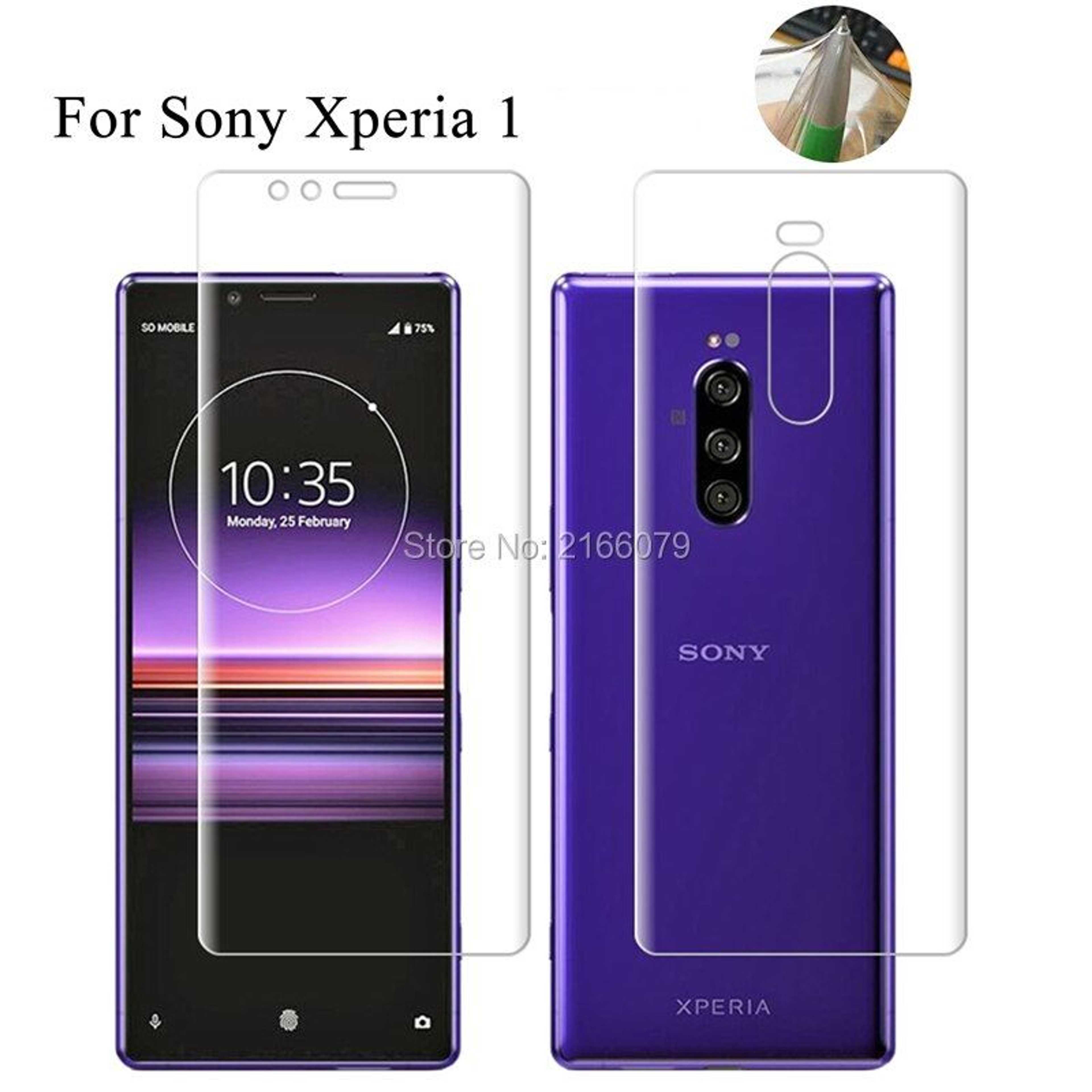Sony xperia 1 Jelly protector Front and Back Hydrogel Film For Xperia 1